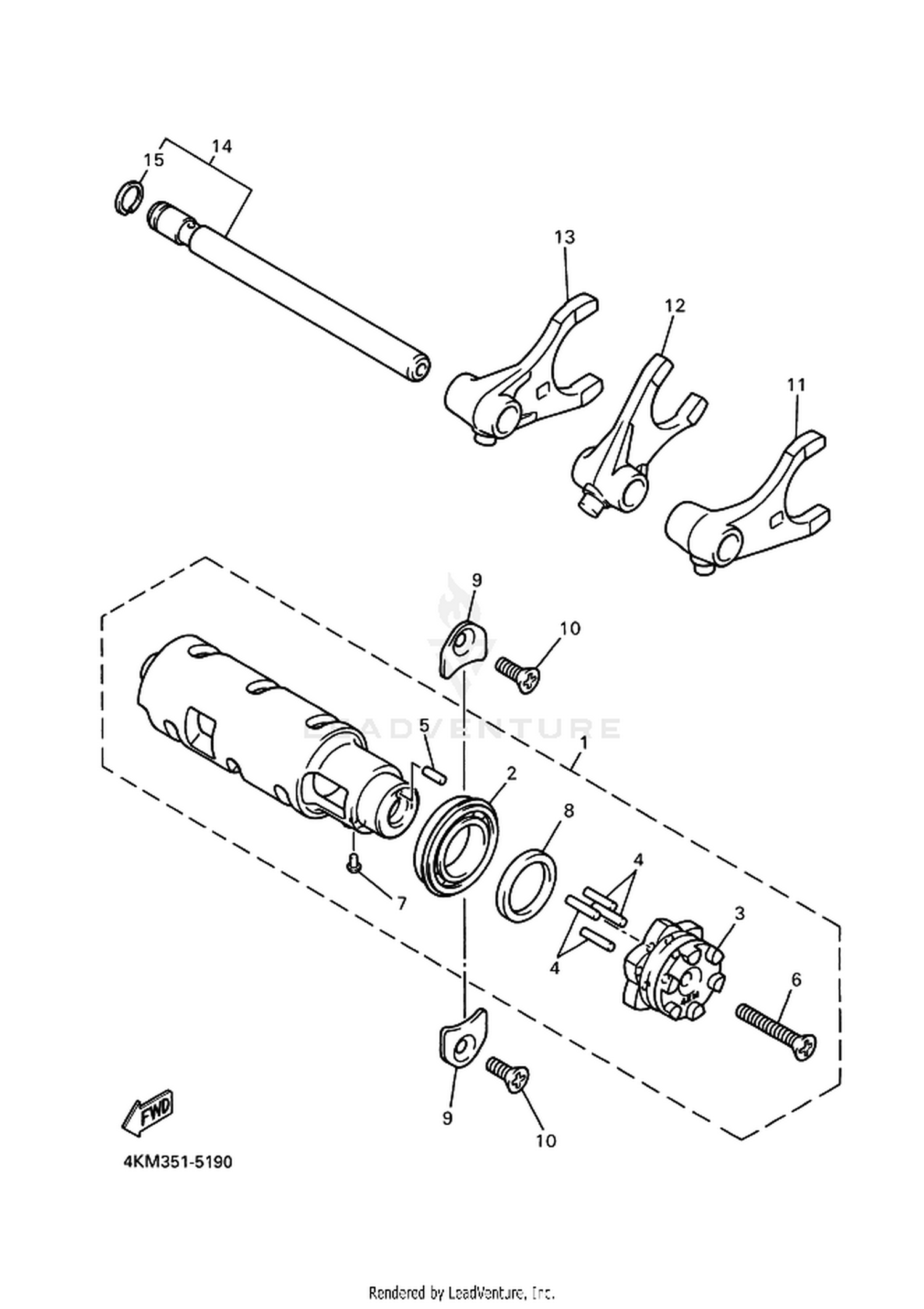19 SHIFT CAM  FORK