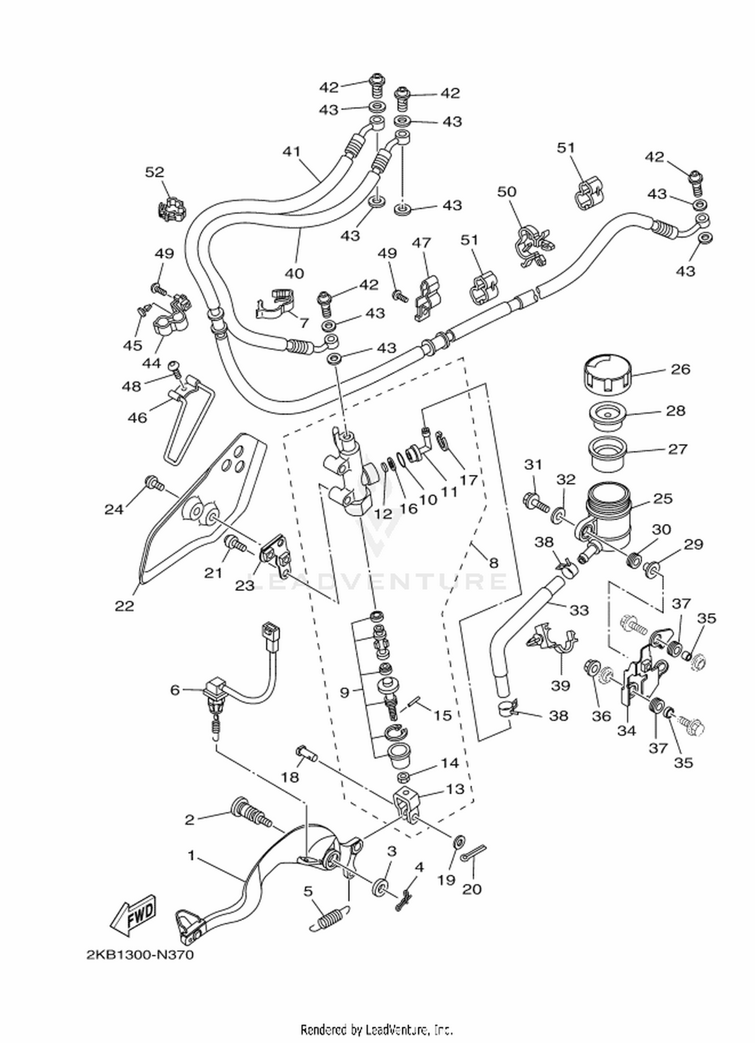 37 REAR MASTER CYLINDER