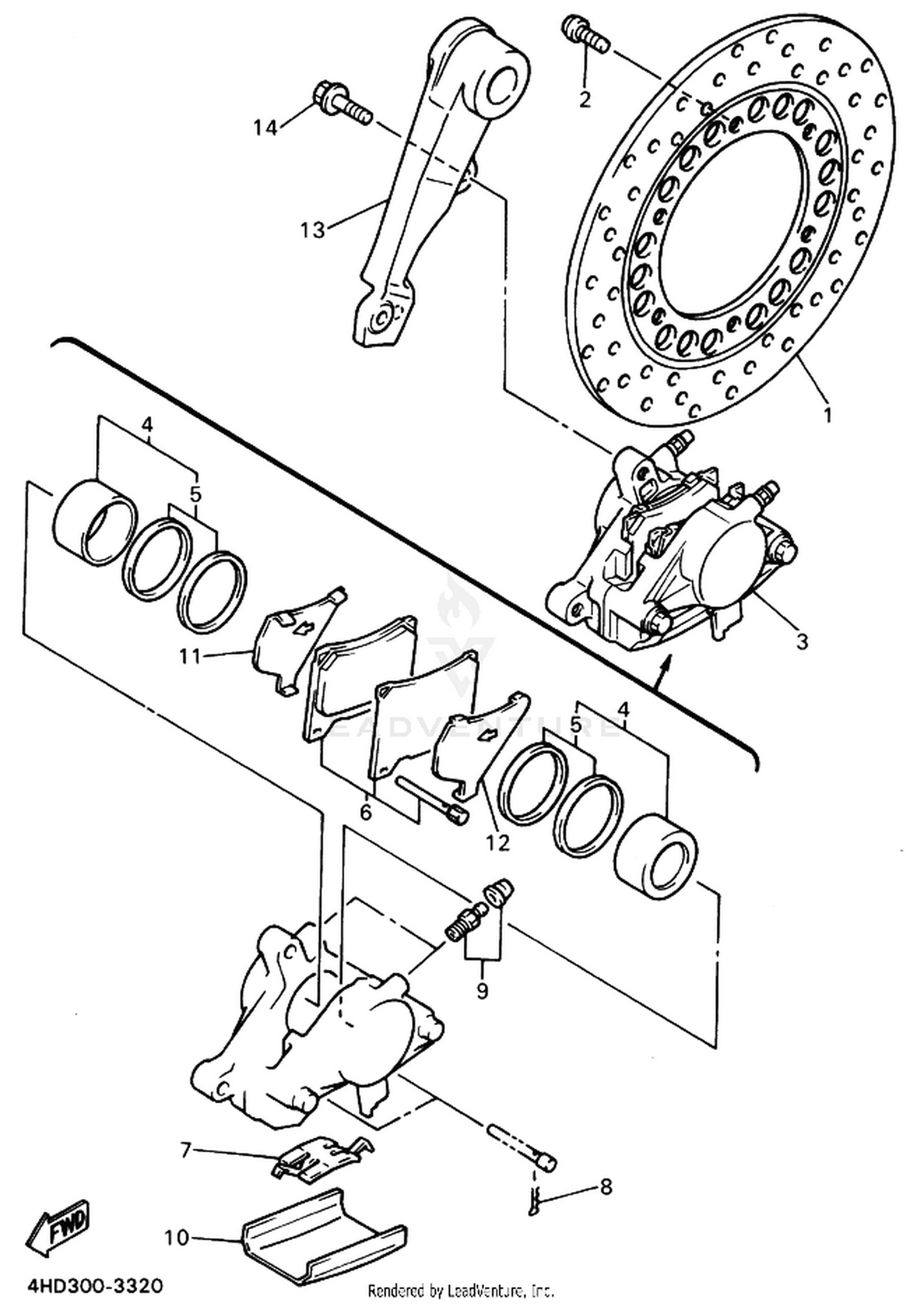 32 REAR BRAKE CALIPER