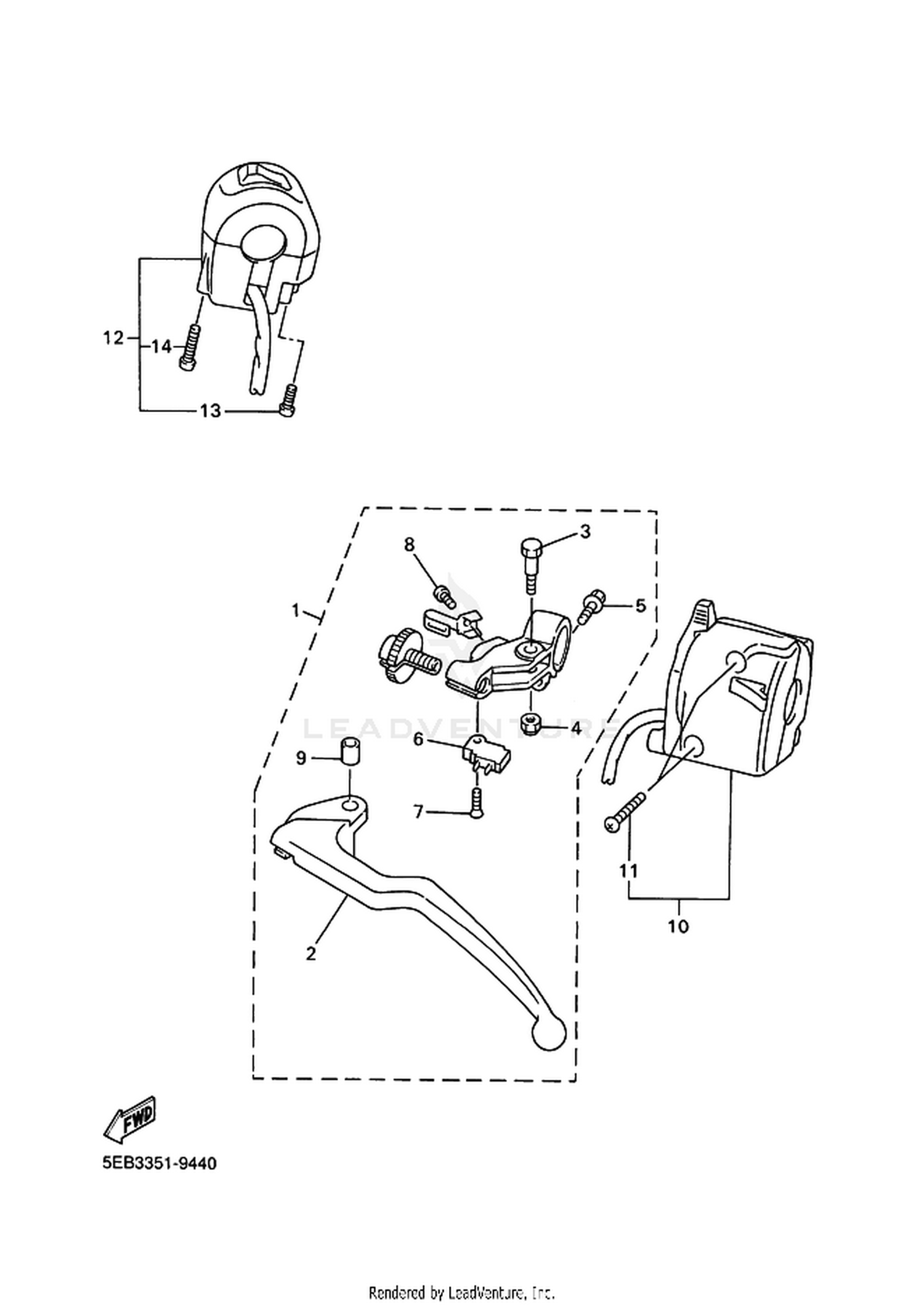 44 HANDLE SWITCH  LEVER
