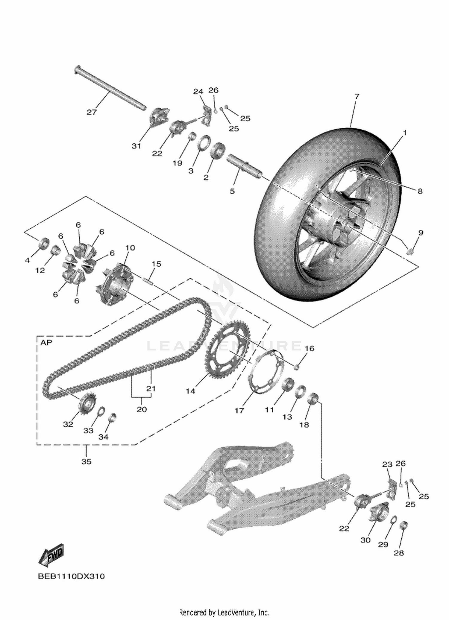 32 REAR WHEEL