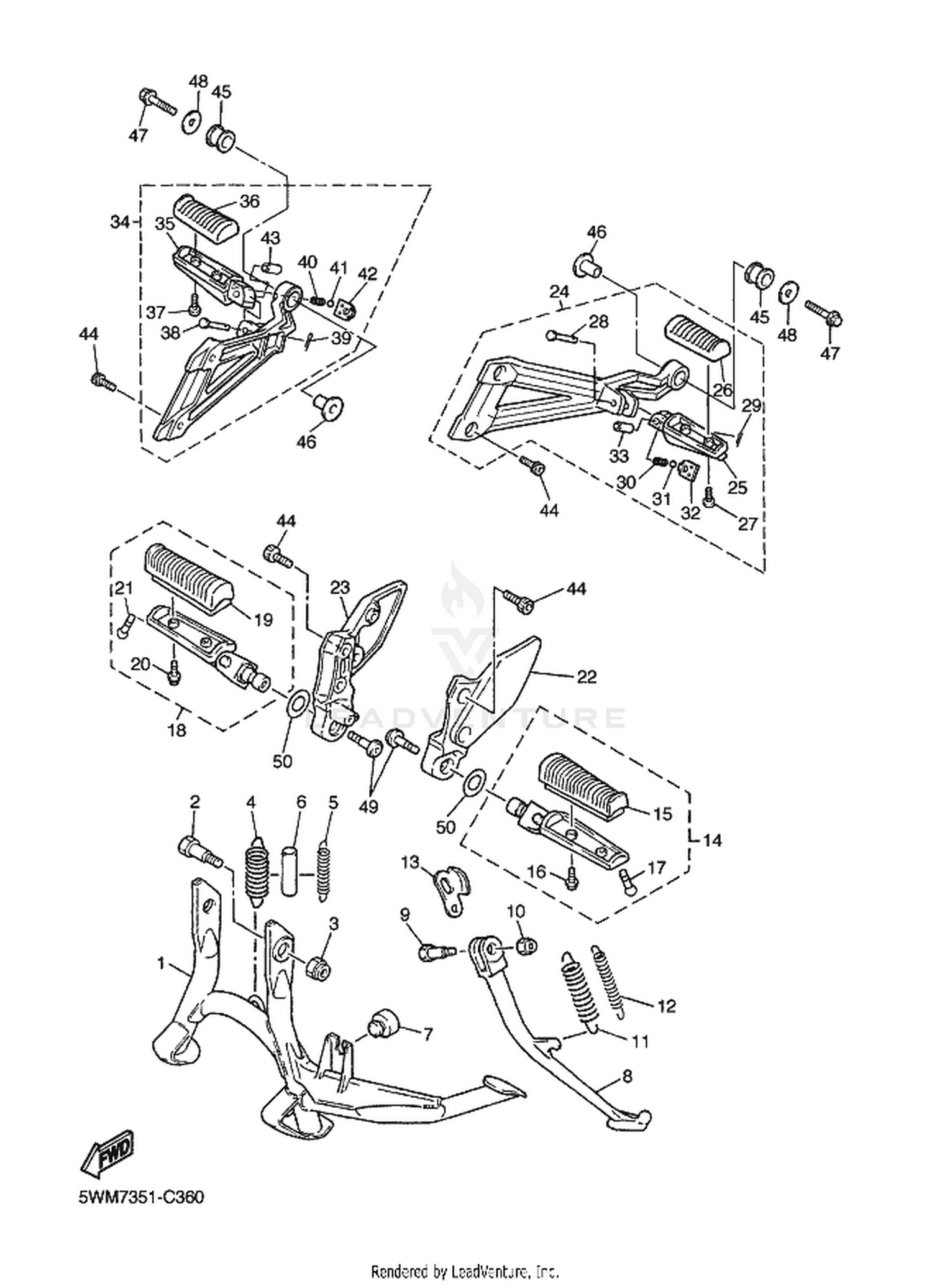 36 STAND  FOOTREST