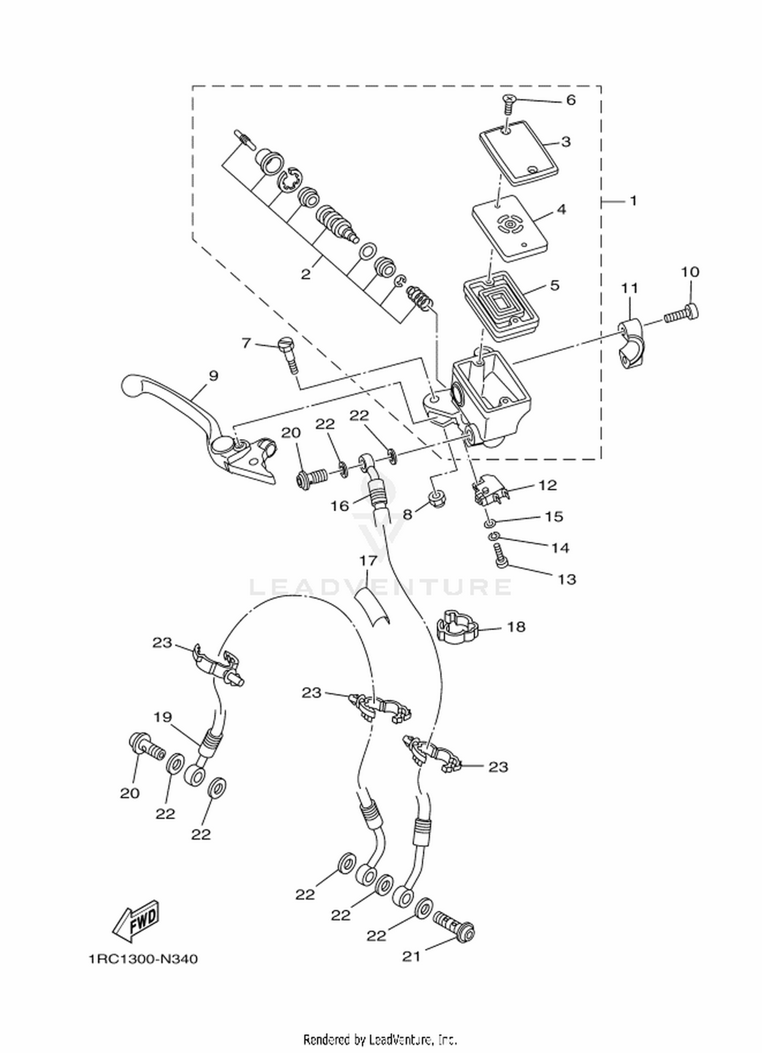 34 FRONT MASTER CYLINDER