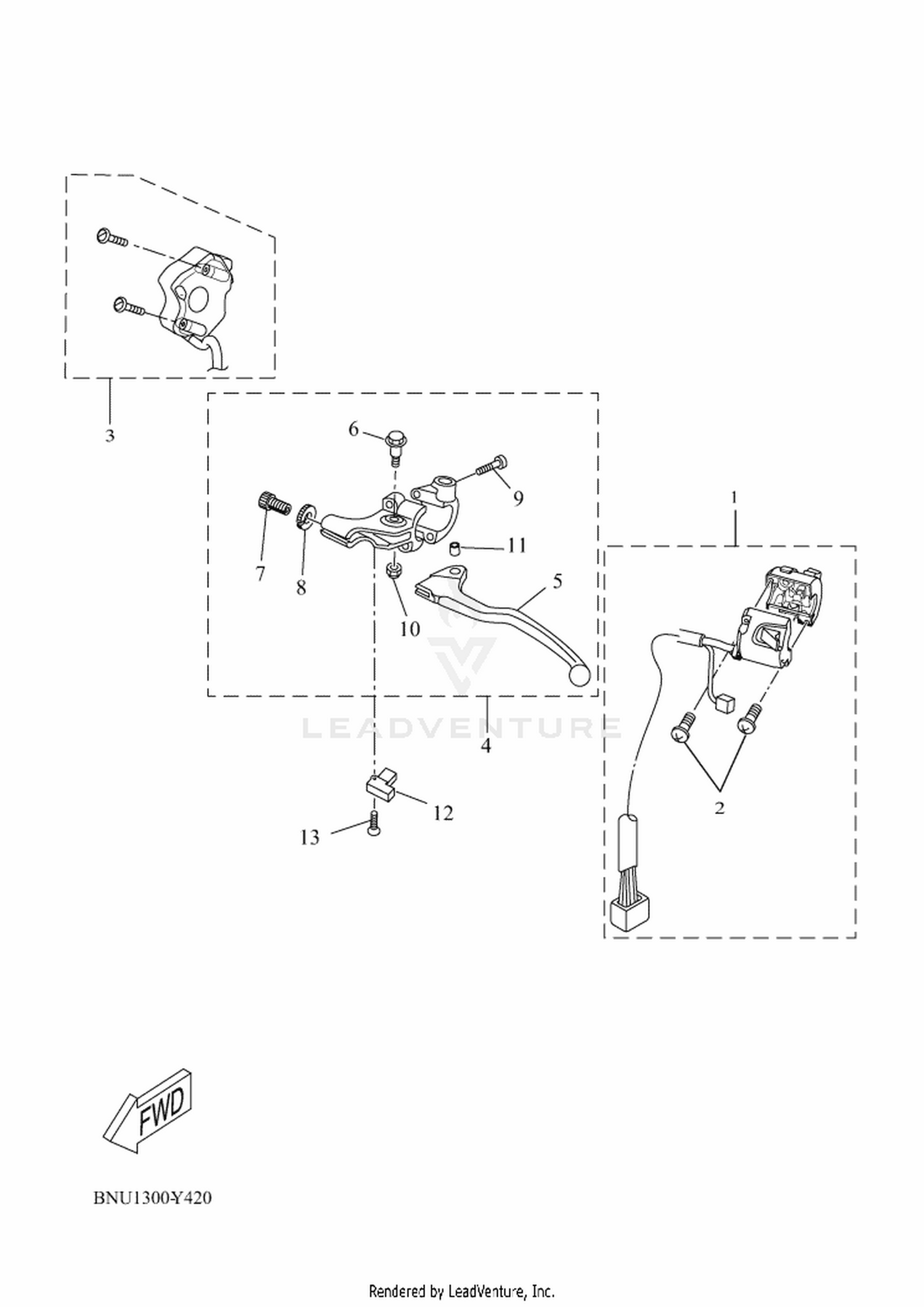 42 HANDLE SWITCH & LEVER