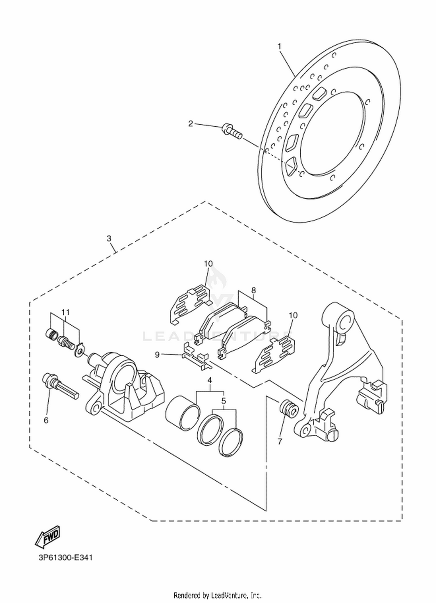 34 REAR BRAKE CALIPER