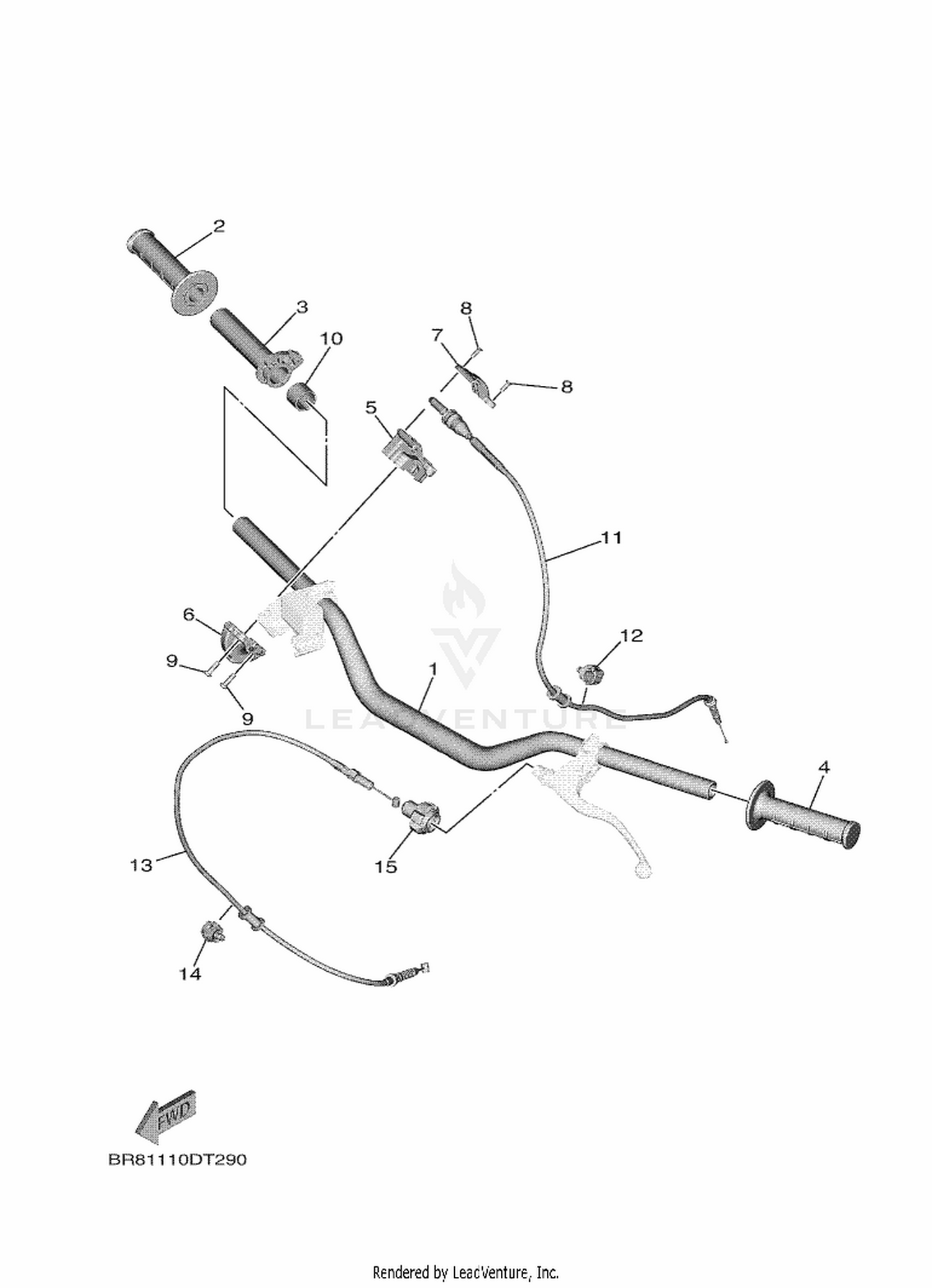 32 STEERING HANDLE & CABLE