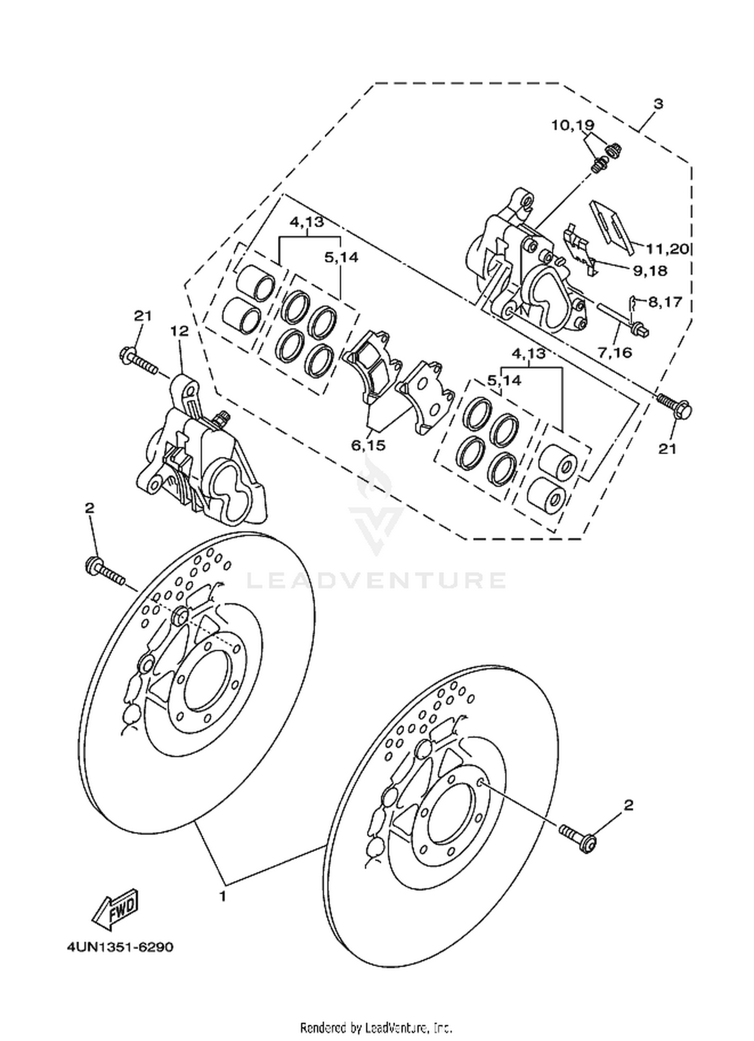 29 FRONT BRAKE CALIPER