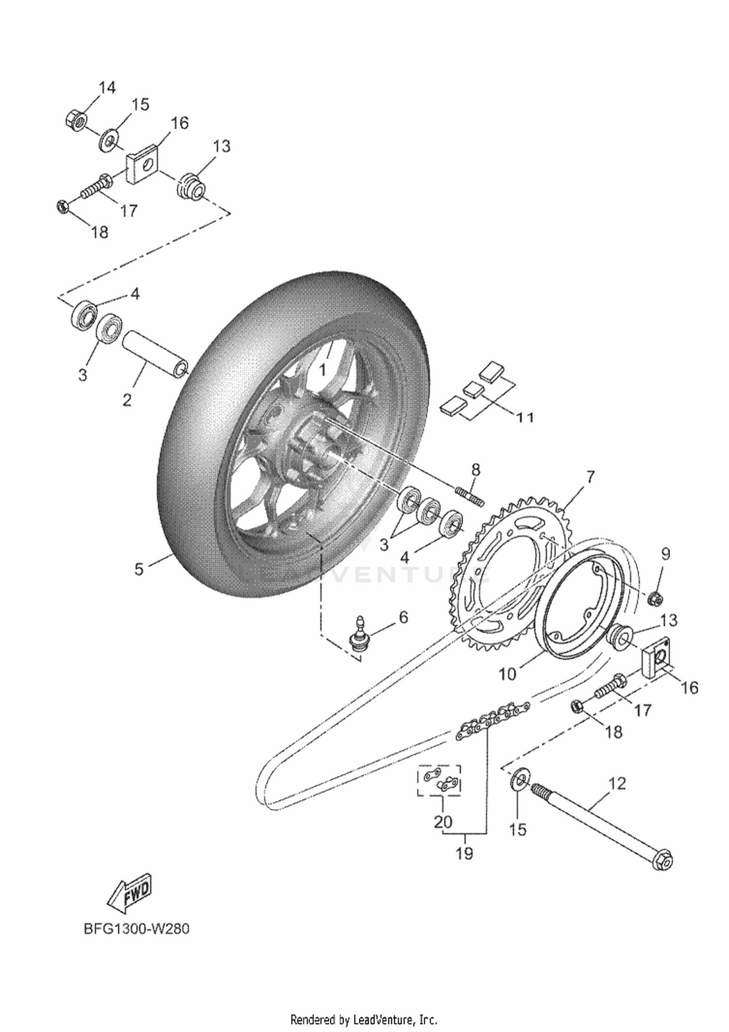 28 REAR WHEEL
