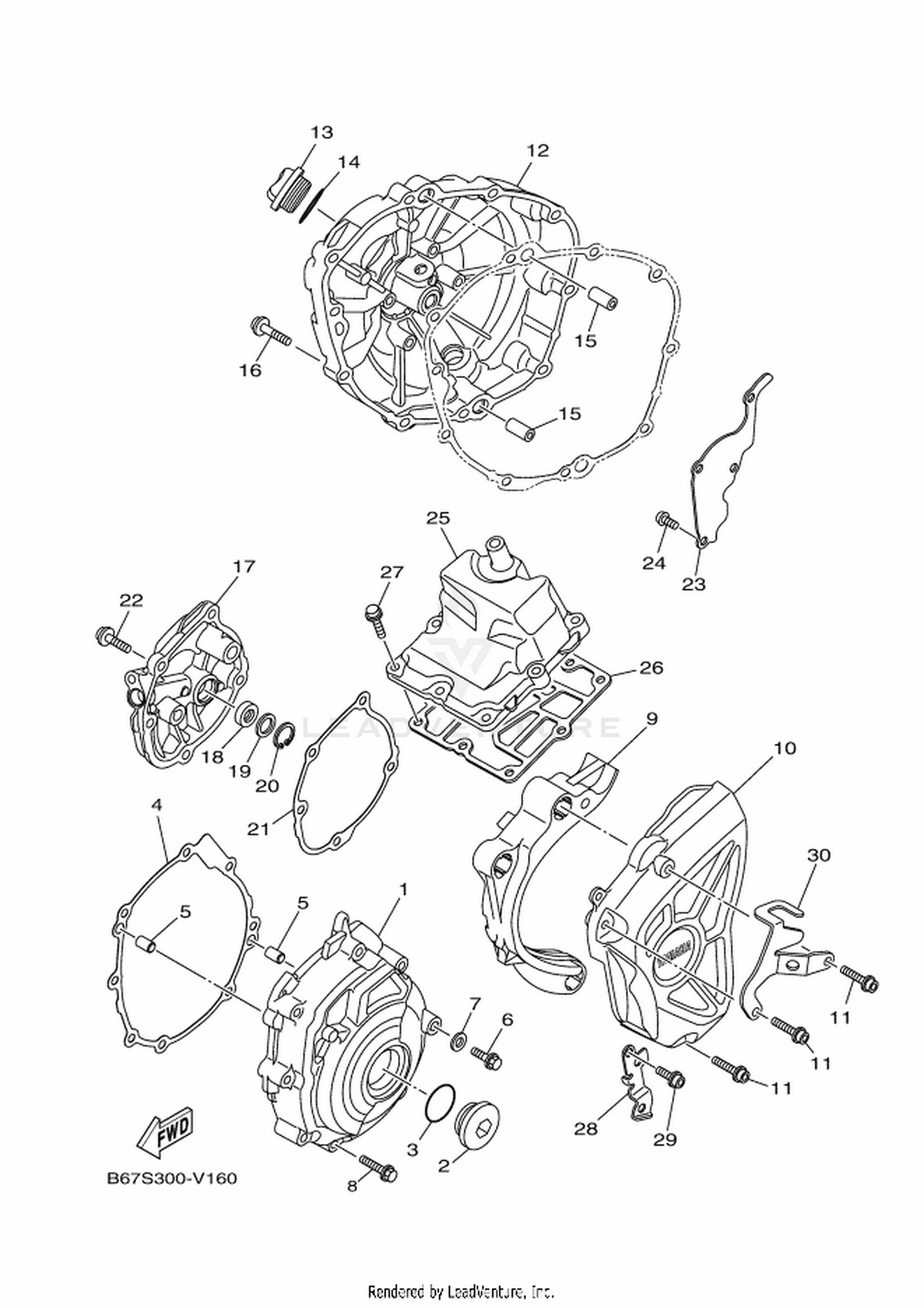 16 CRANKCASE COVER 1