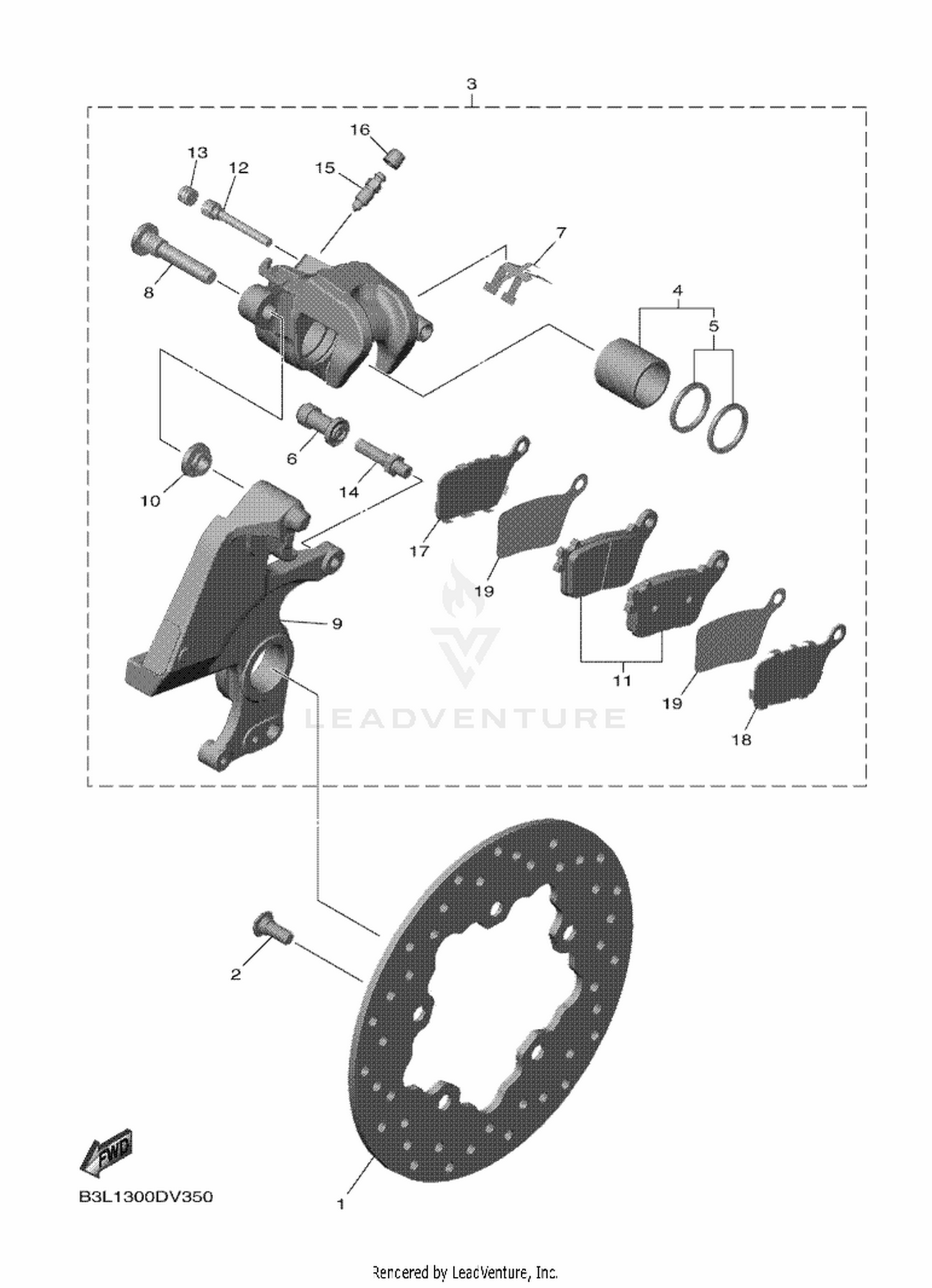 36 REAR BRAKE CALIPER