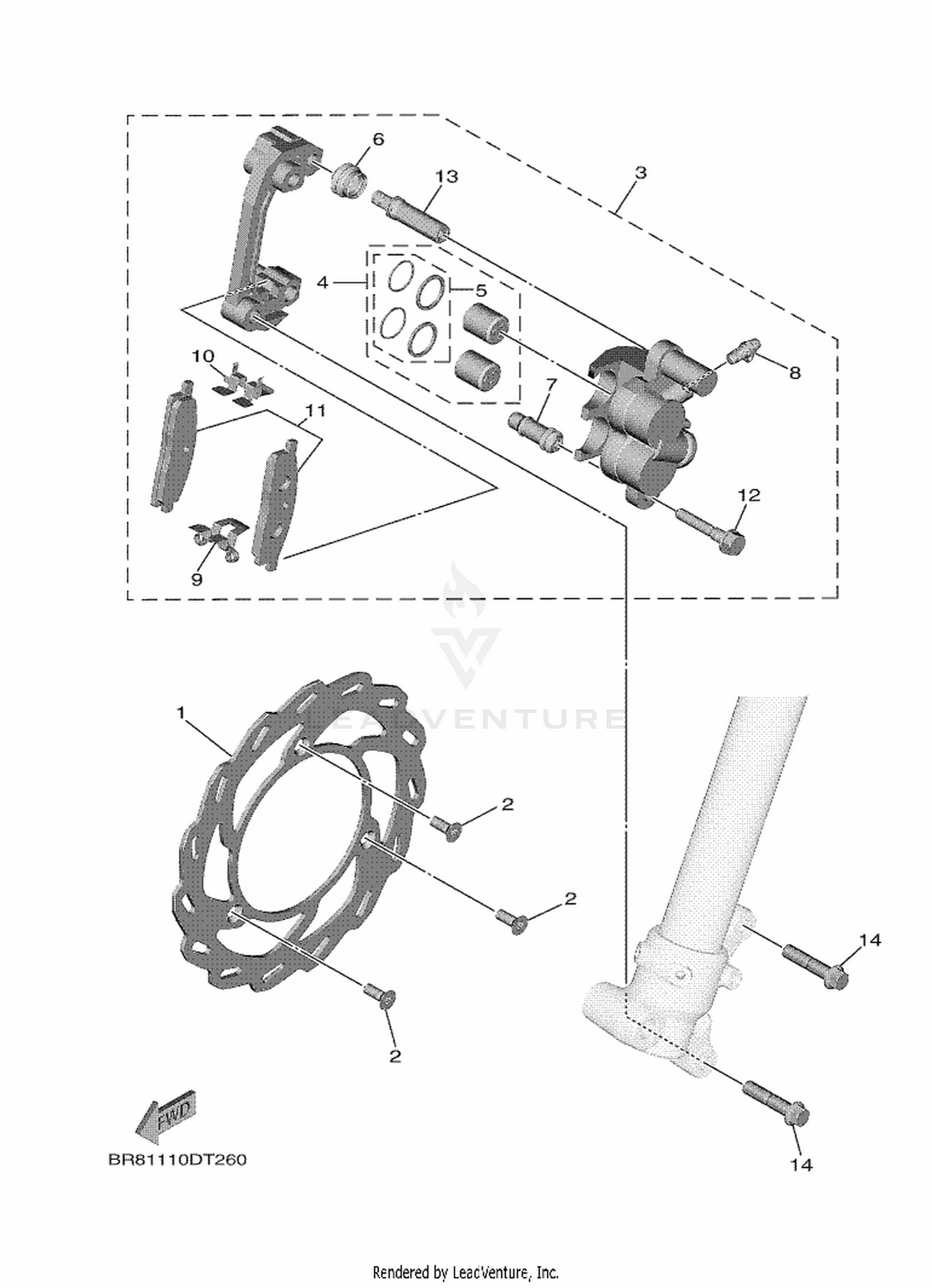26 FRONT BRAKE CALIPER