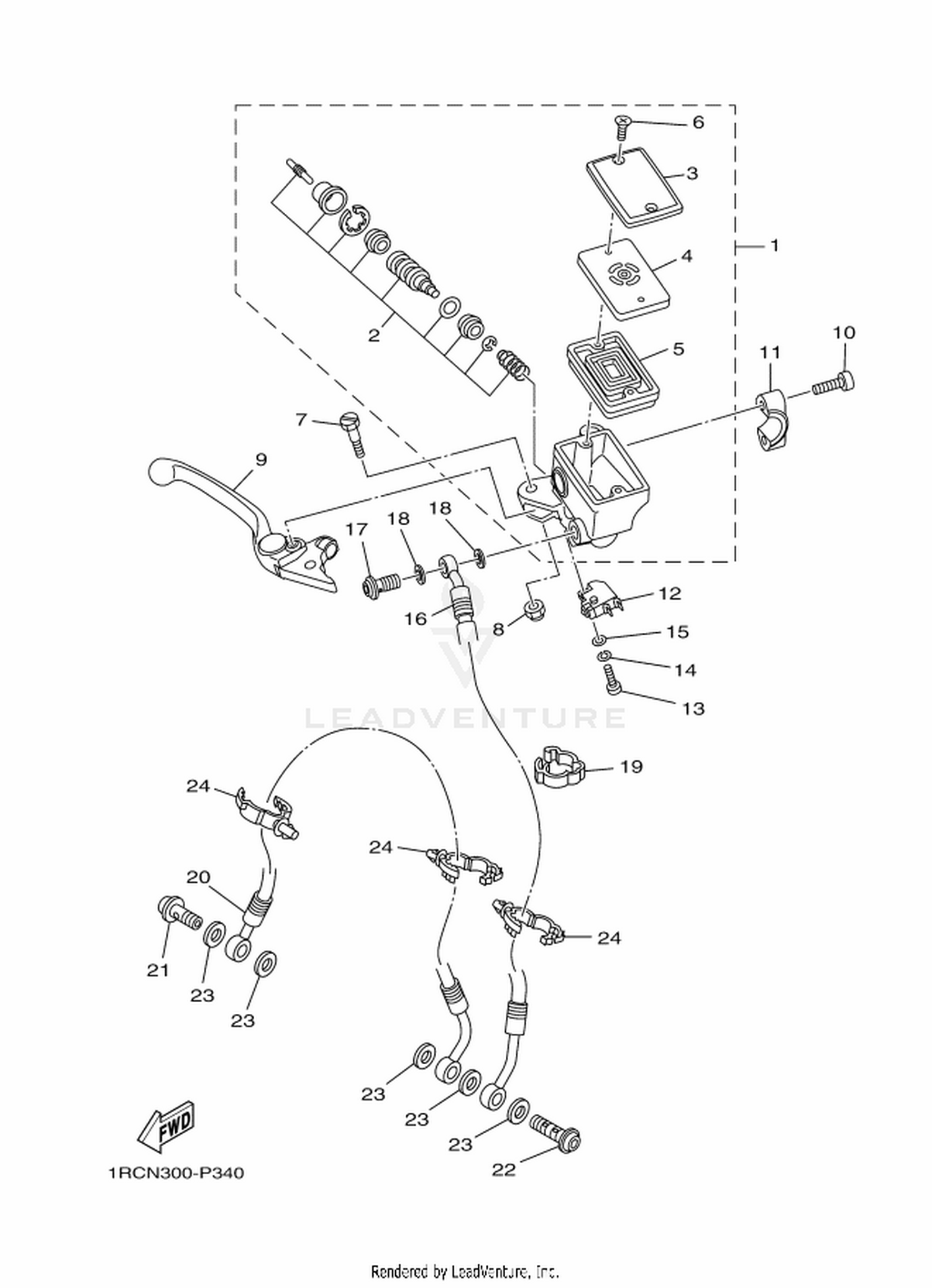 34 FRONT MASTER CYLINDER