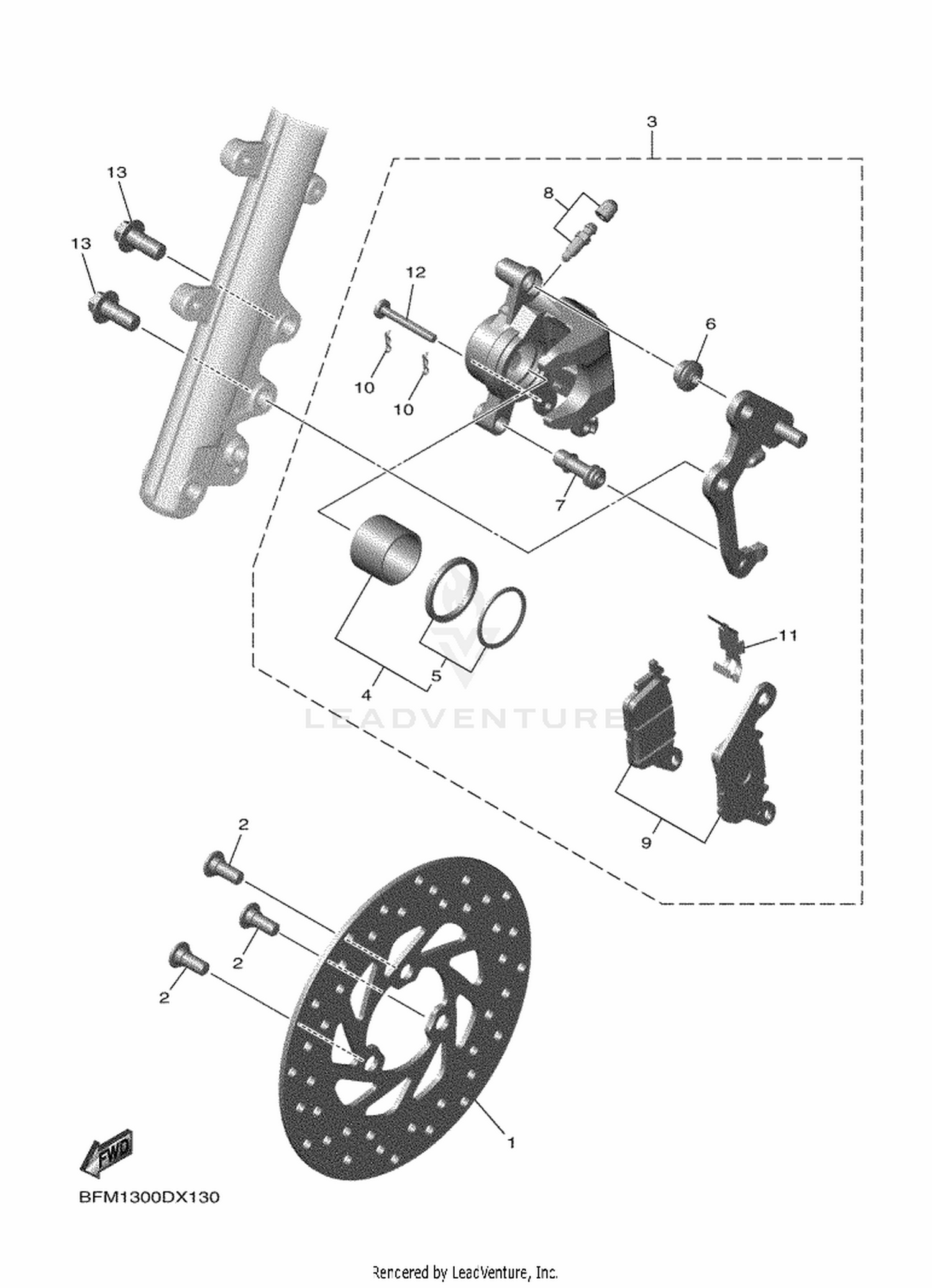 13 FRONT BRAKE CALIPER