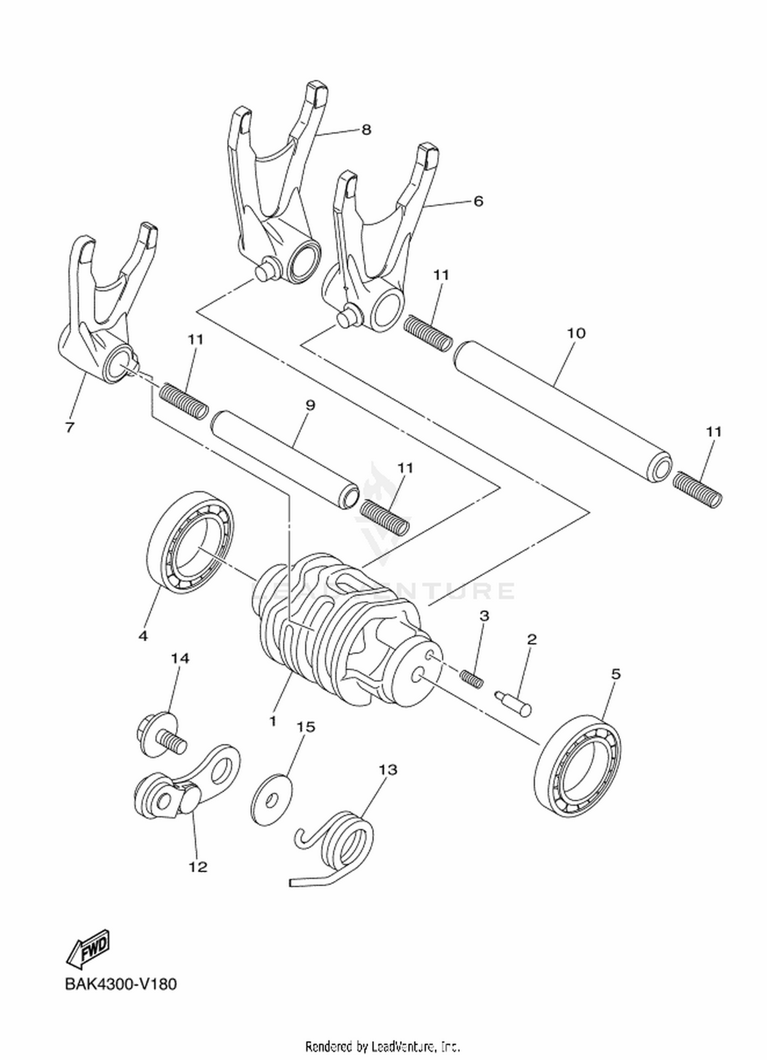 21 SHIFT CAM  FORK