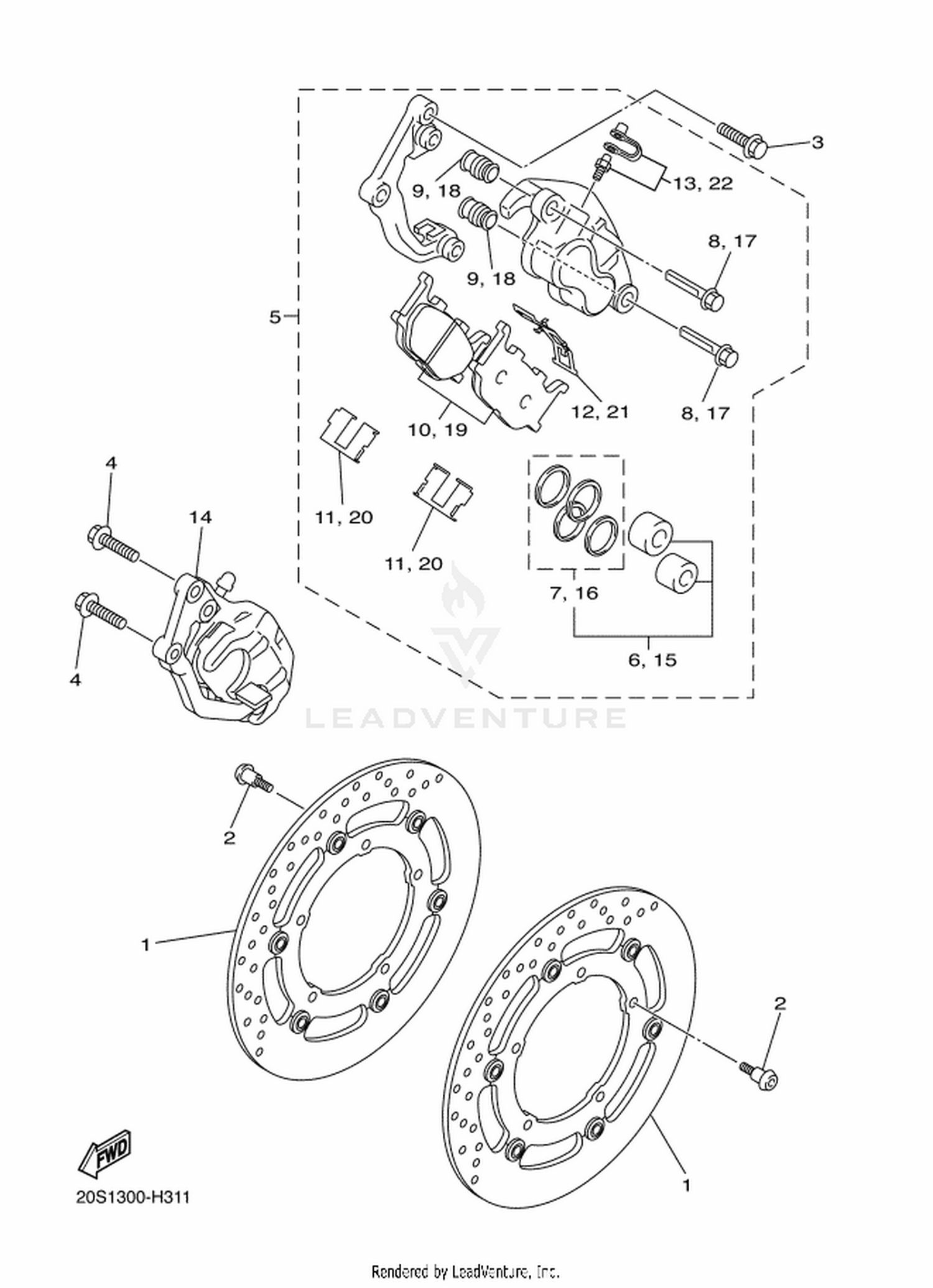 31 FRONT BRAKE CALIPER