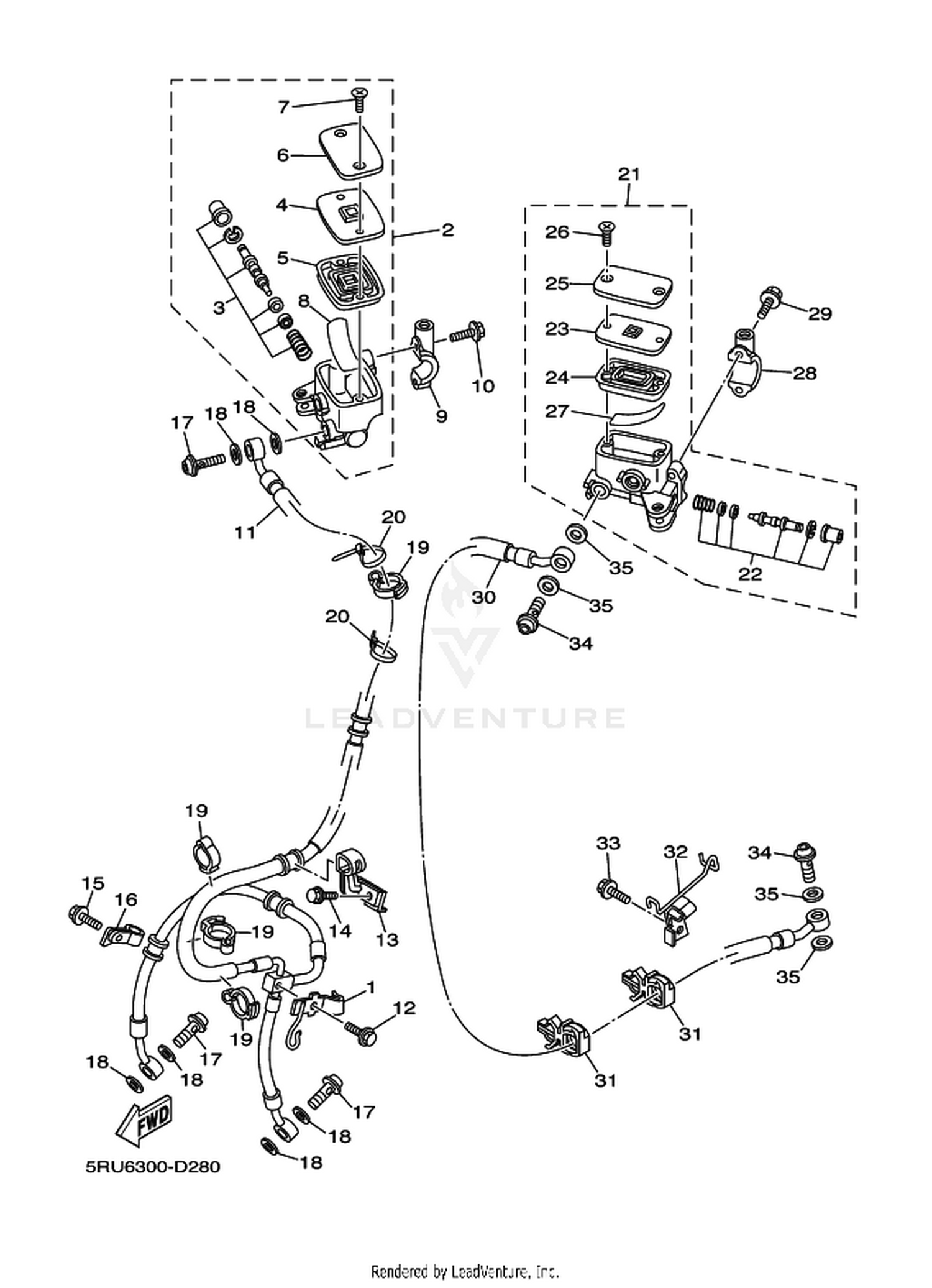 28 FRONT MASTER CYLINDER