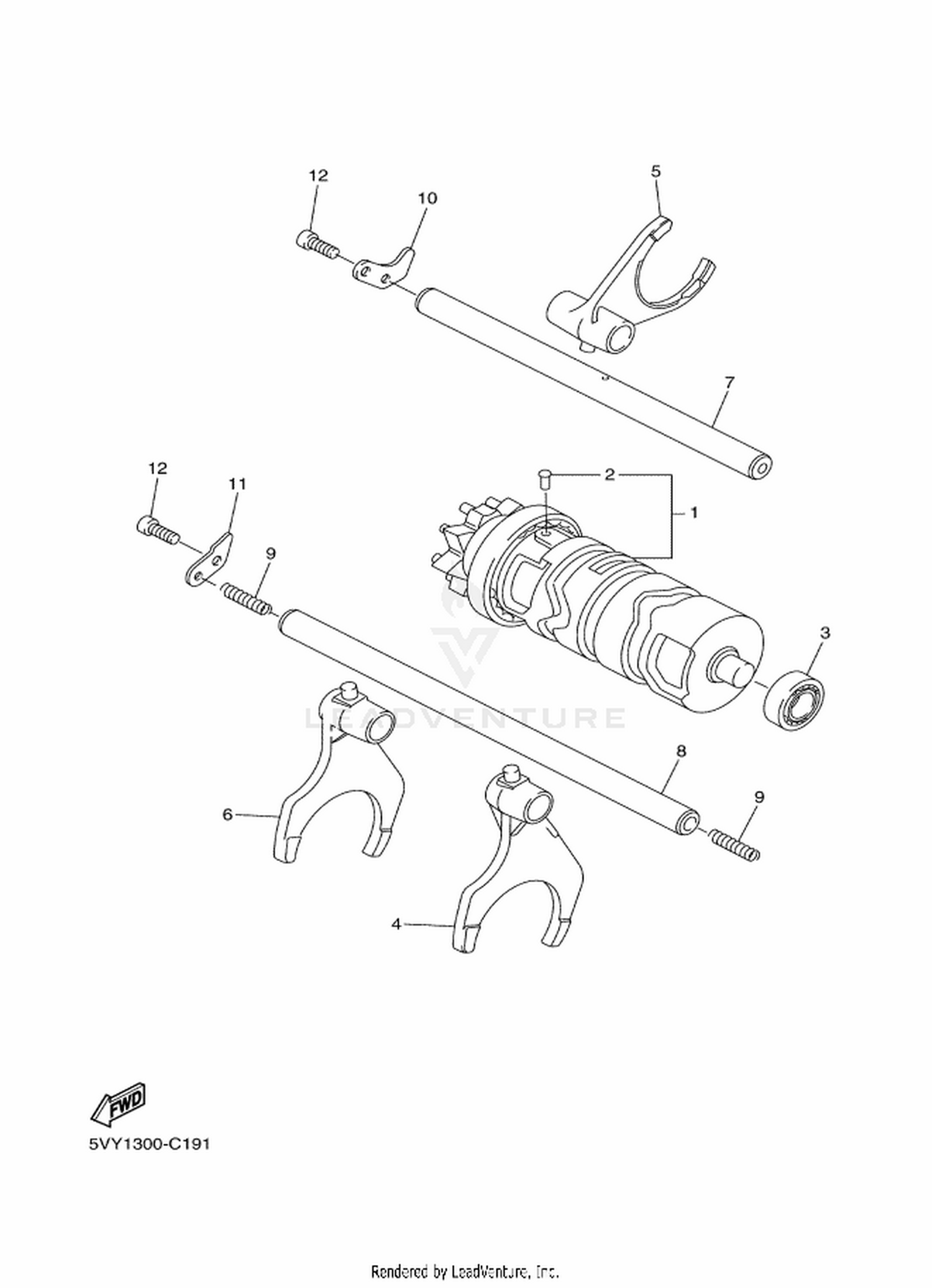 19 SHIFT CAM  FORK