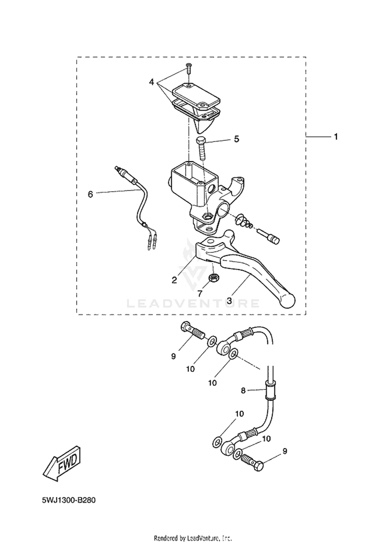 28 REAR MASTER CYLINDER