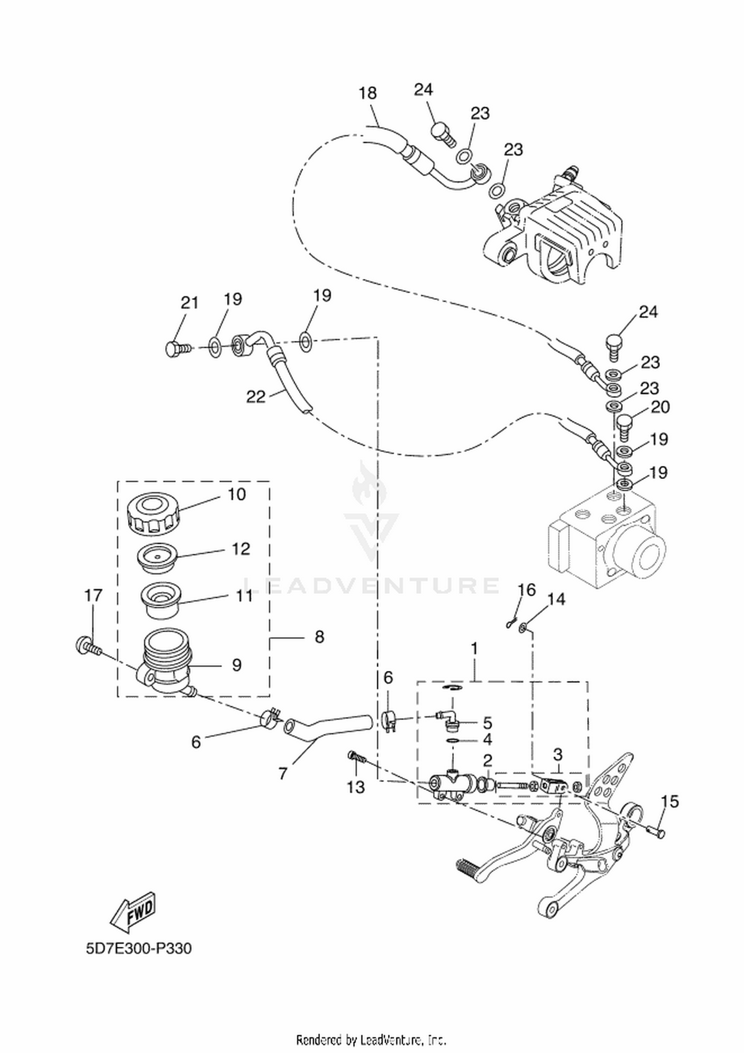 33 REAR MASTER CYLINDER