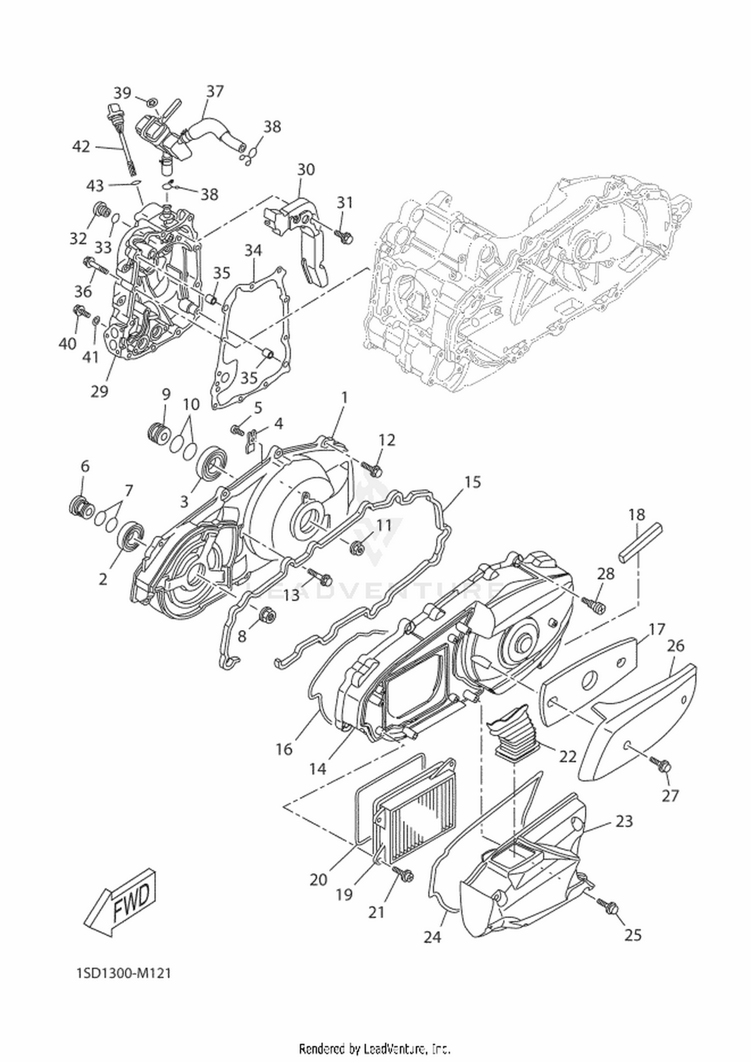 12 CRANKCASE COVER 1