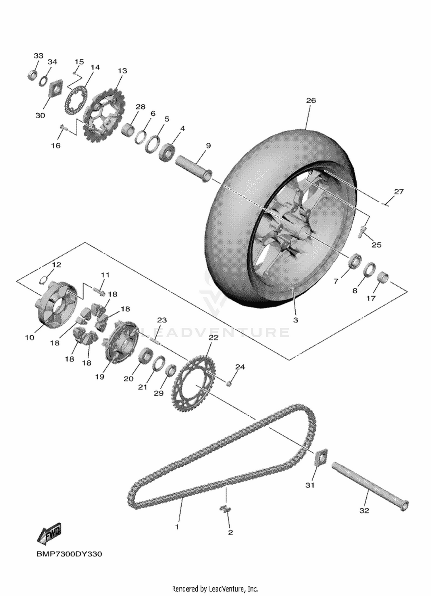 34 REAR WHEEL