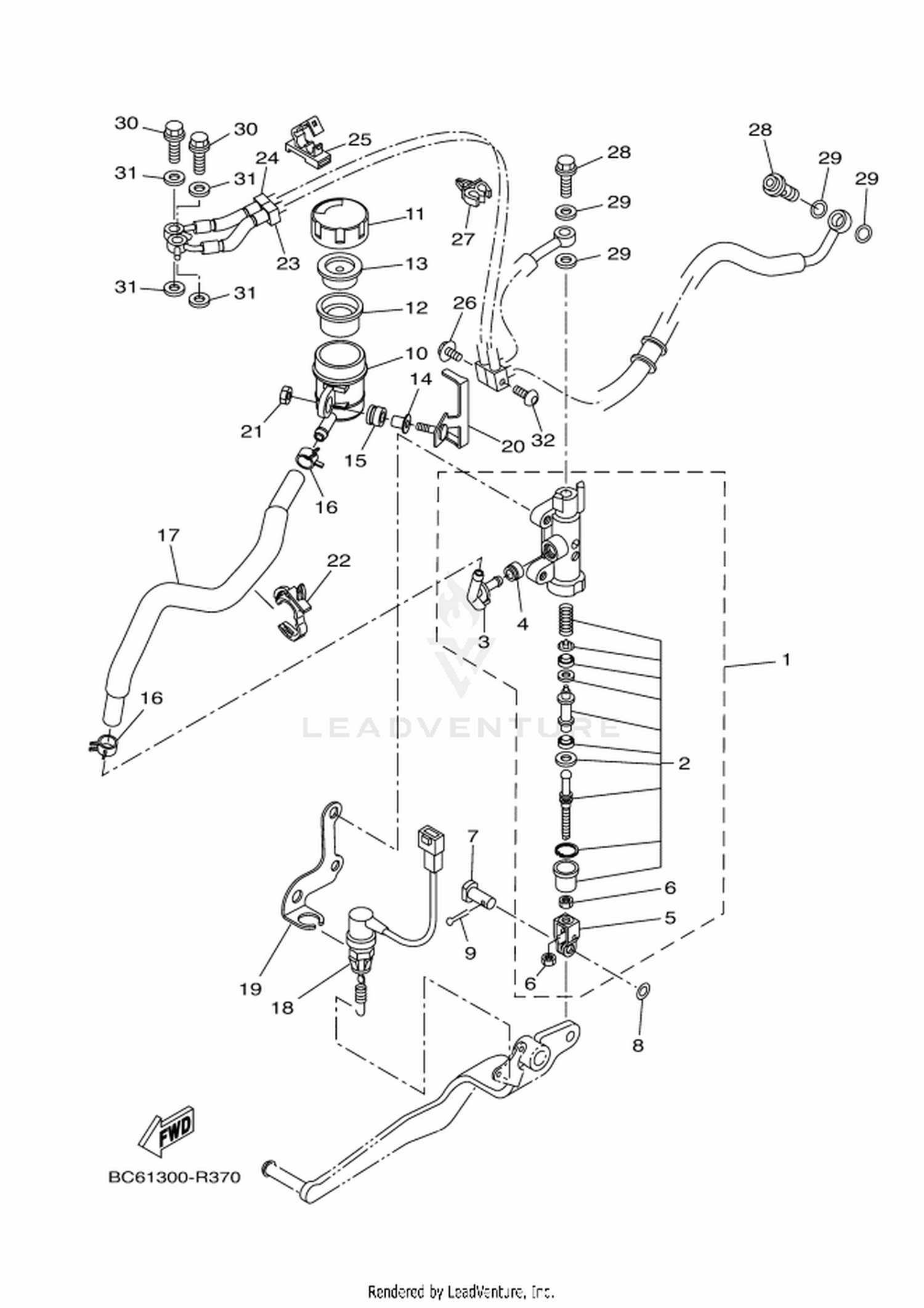38 REAR MASTER CYLINDER