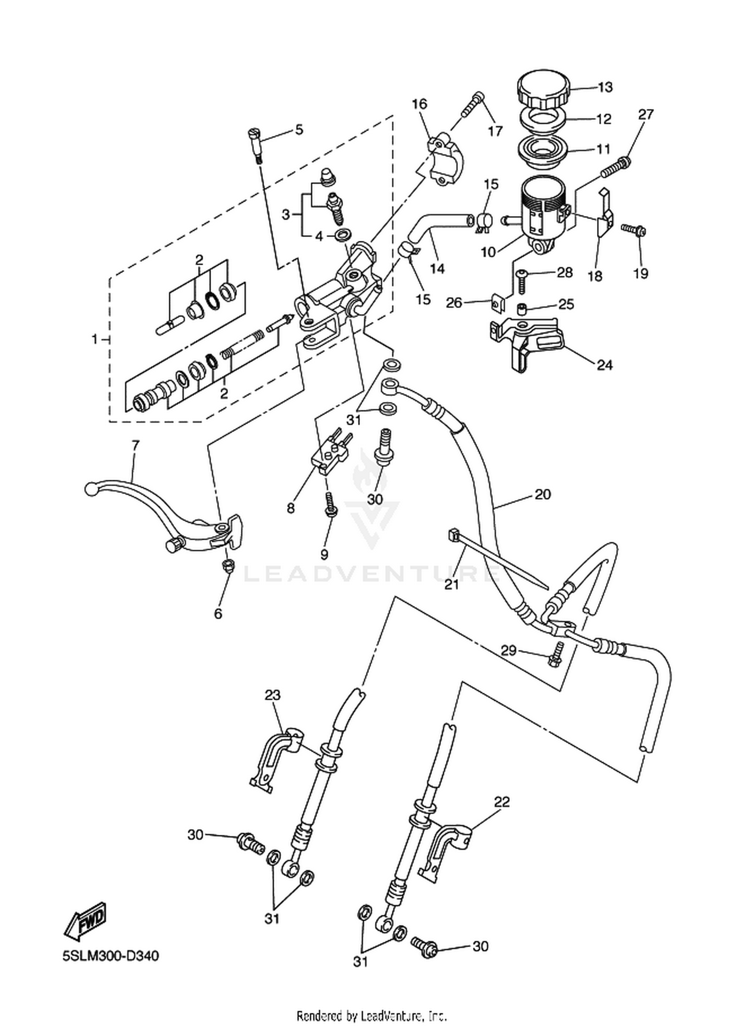 34 FRONT MASTER CYLINDER