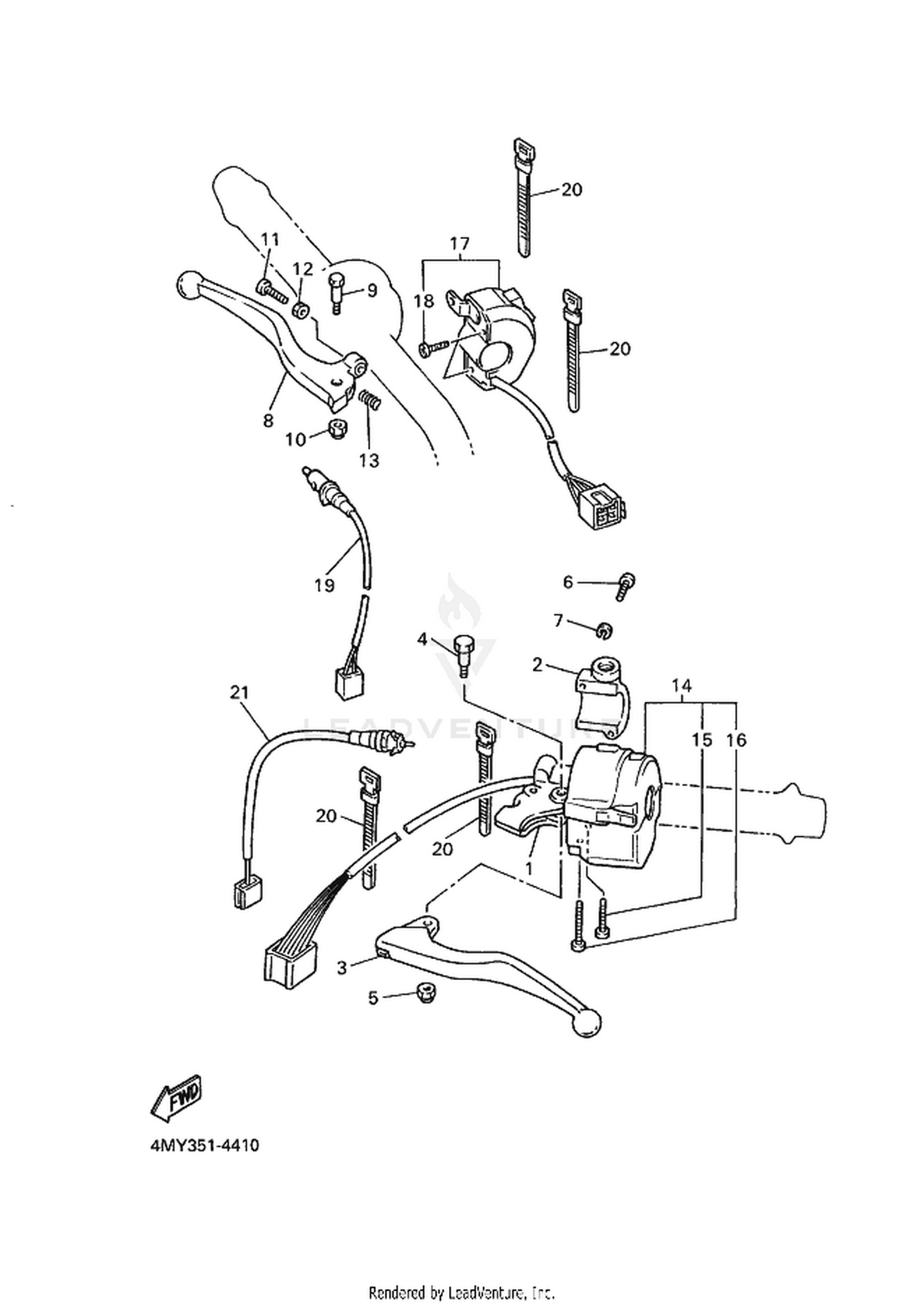 41 HANDLE SWITCH  LEVER