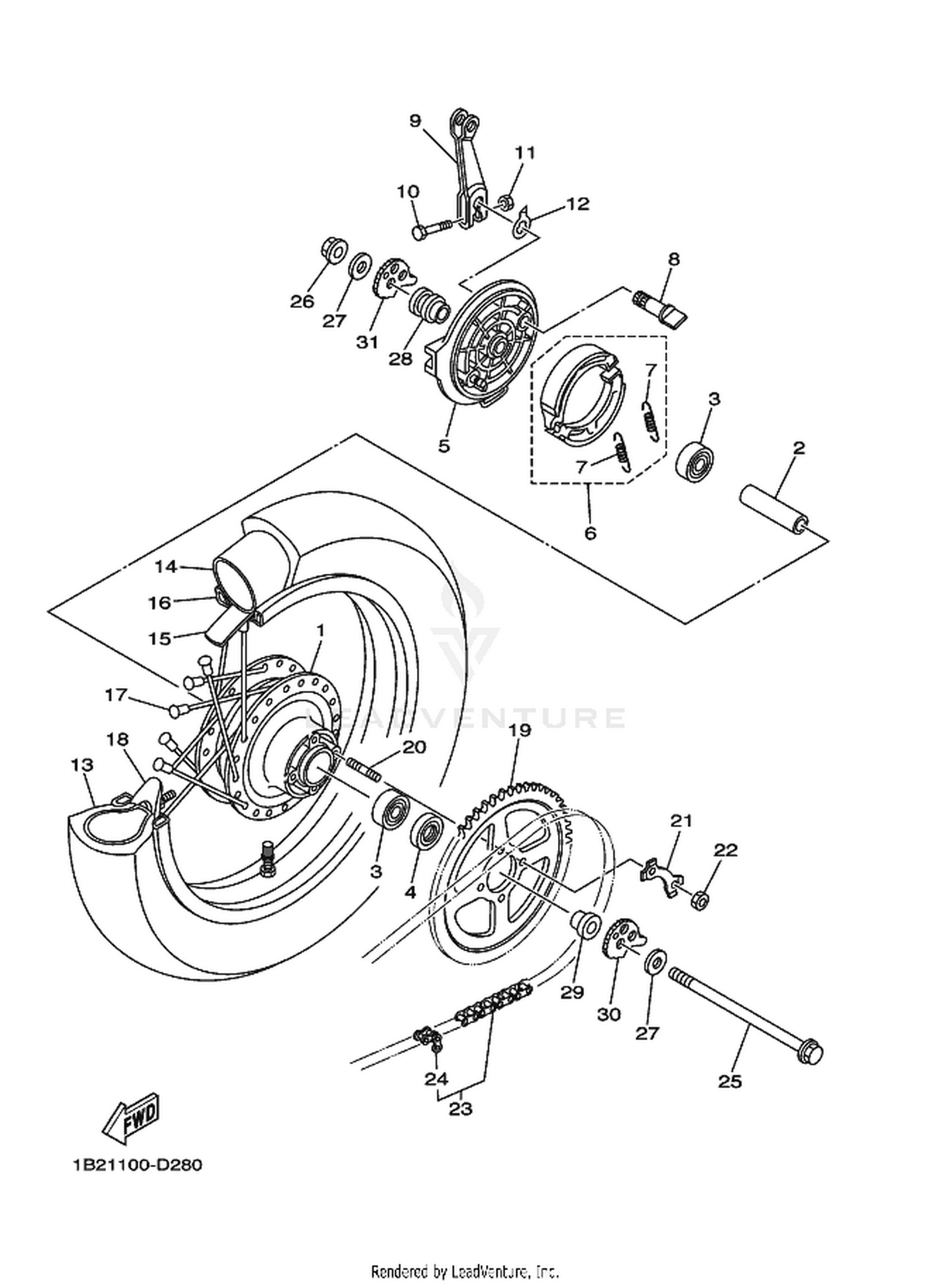 30 REAR WHEEL