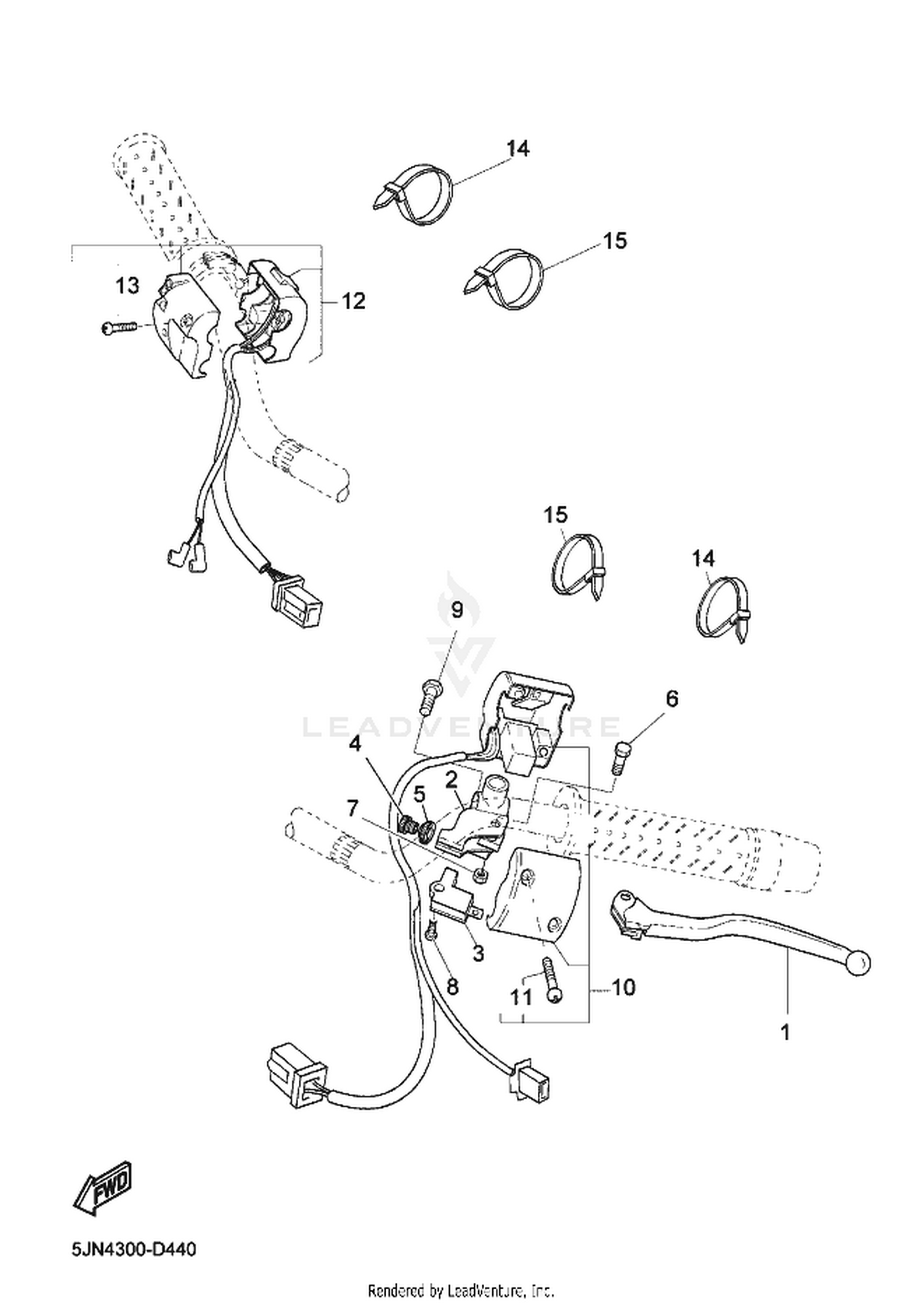 44 HANDLE SWITCH  LEVER