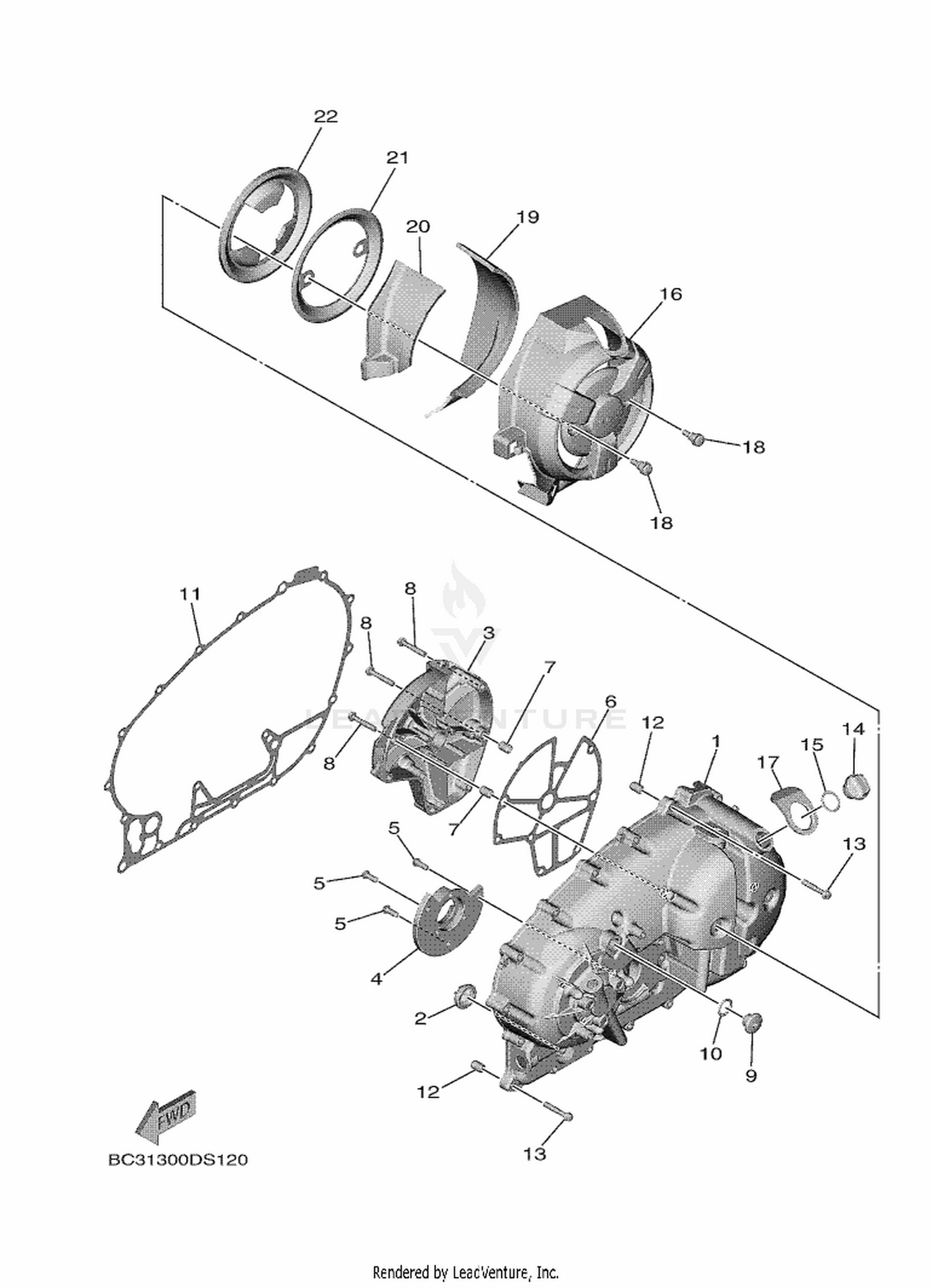 13 CRANKCASE COVER 1