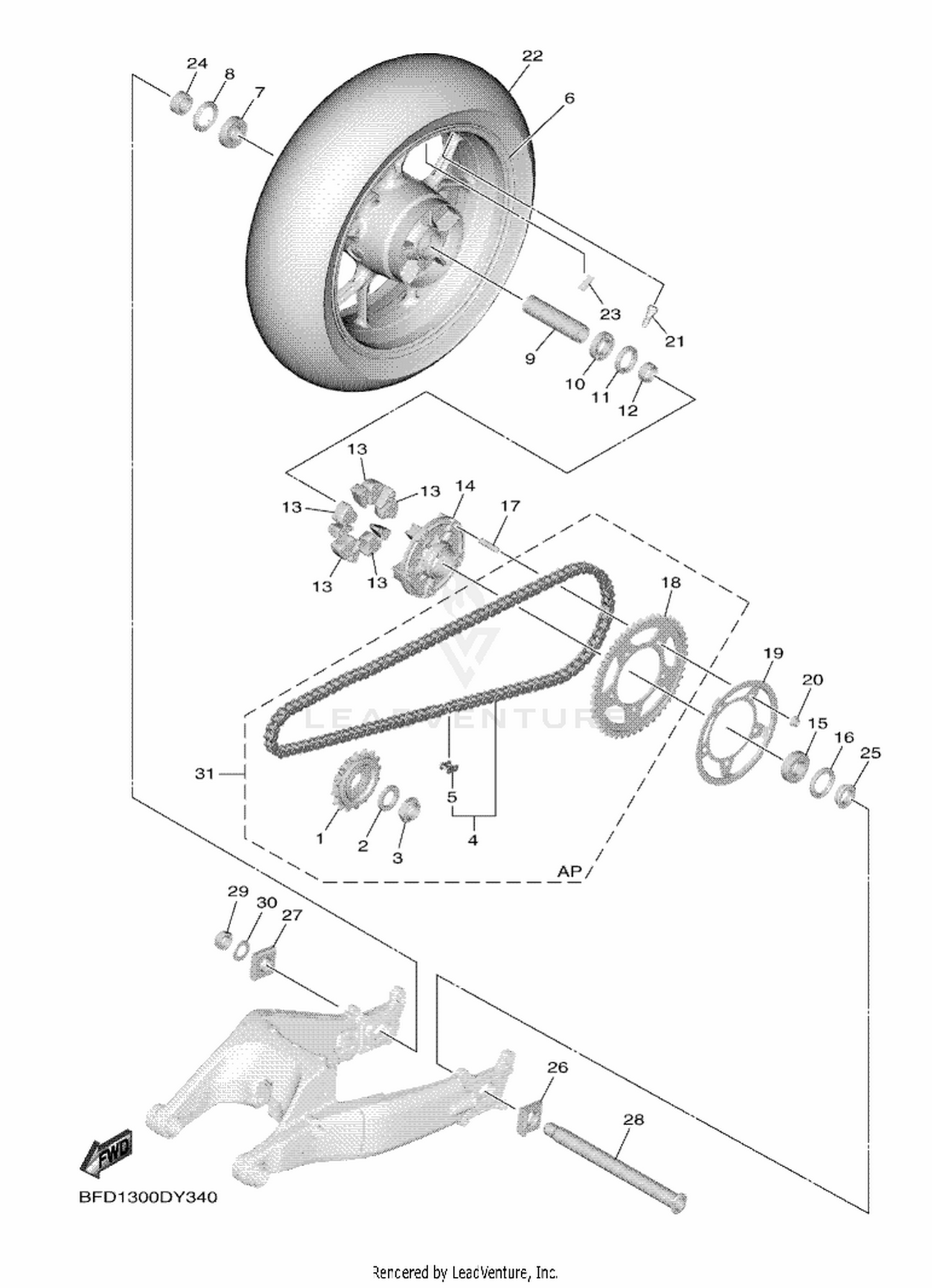 34 REAR WHEEL