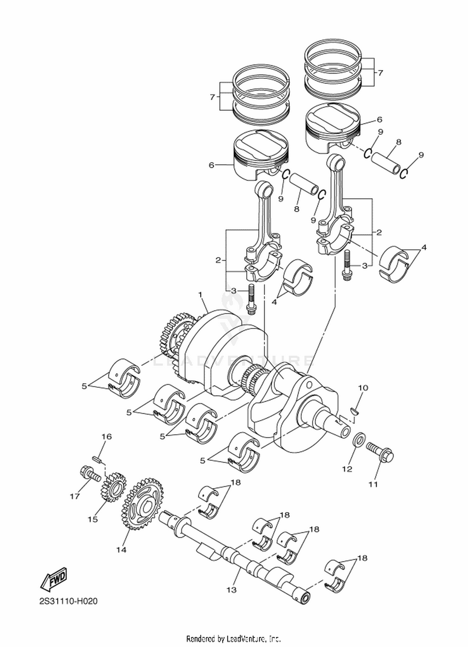 02 CRANKSHAFT  PISTON
