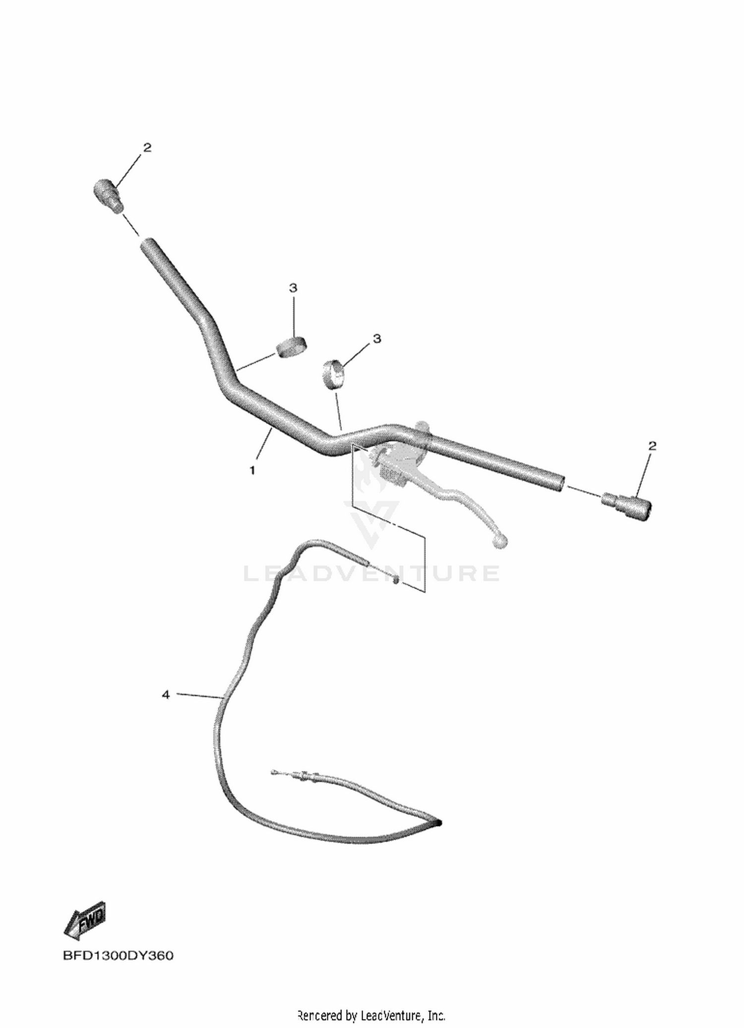 36 STEERING HANDLE & CABLE