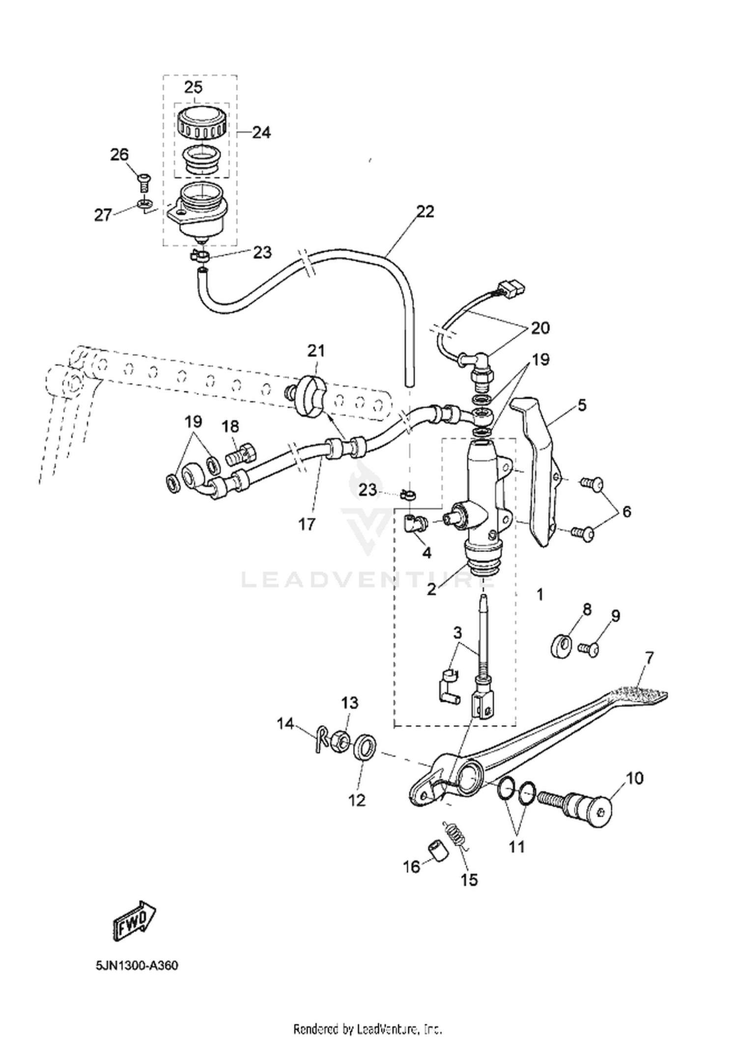 37 REAR MASTER CYLINDER