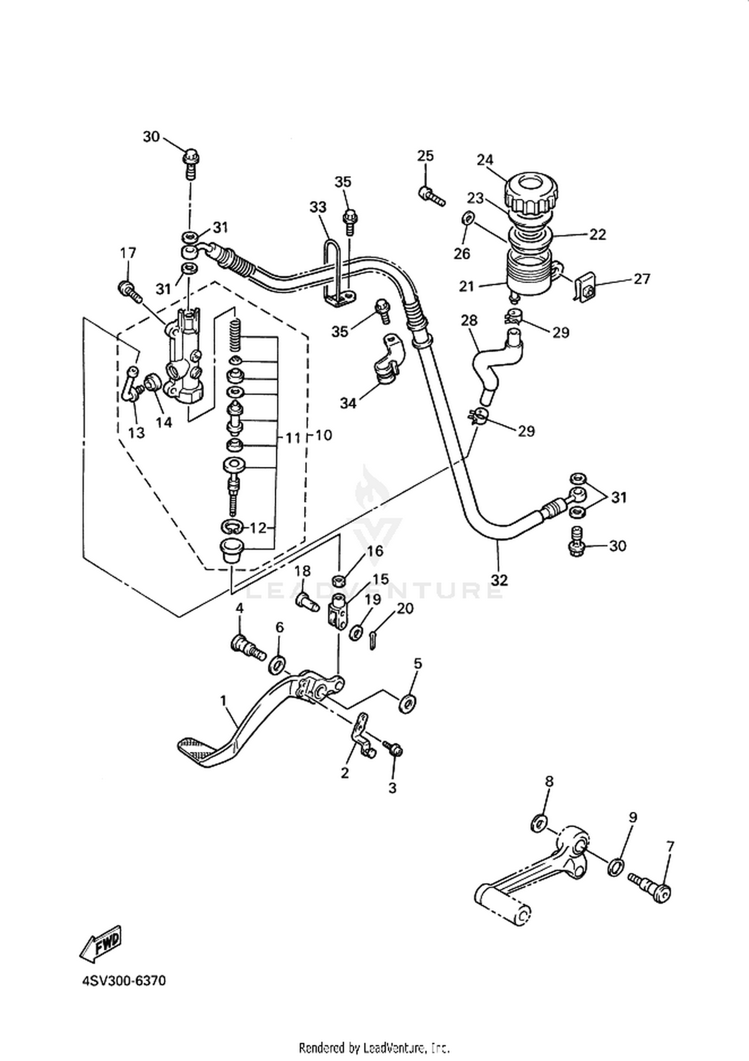 37 REAR MASTER CYLINDER