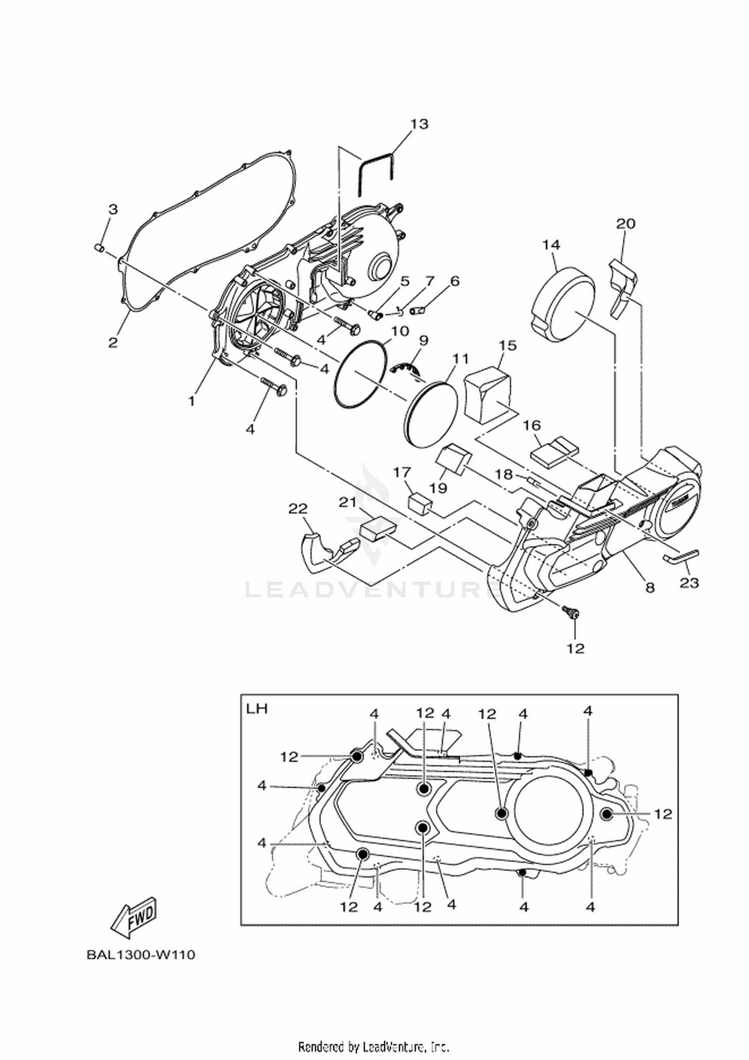 11 CRANKCASE COVER 1