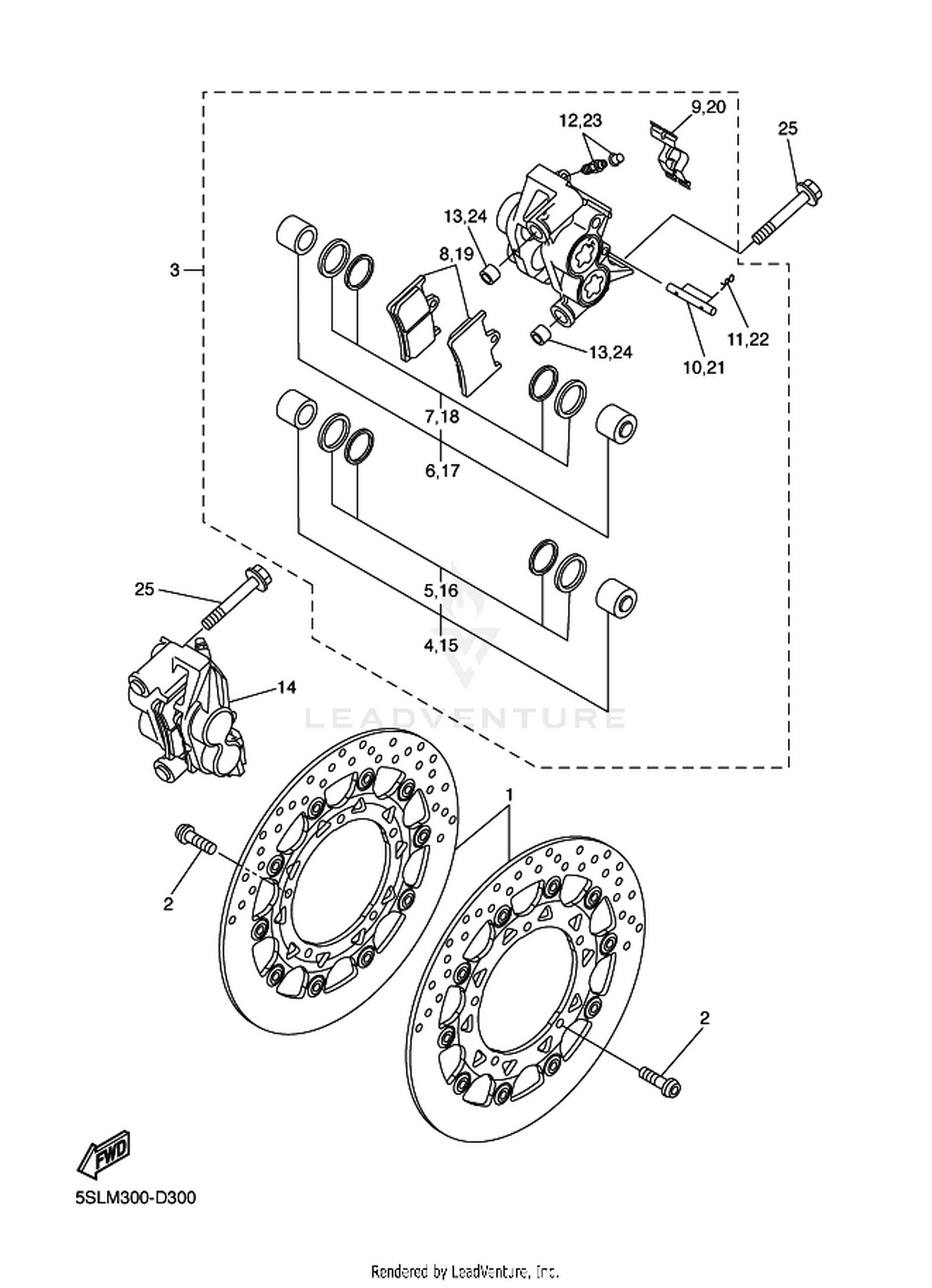 30 FRONT BRAKE CALIPER