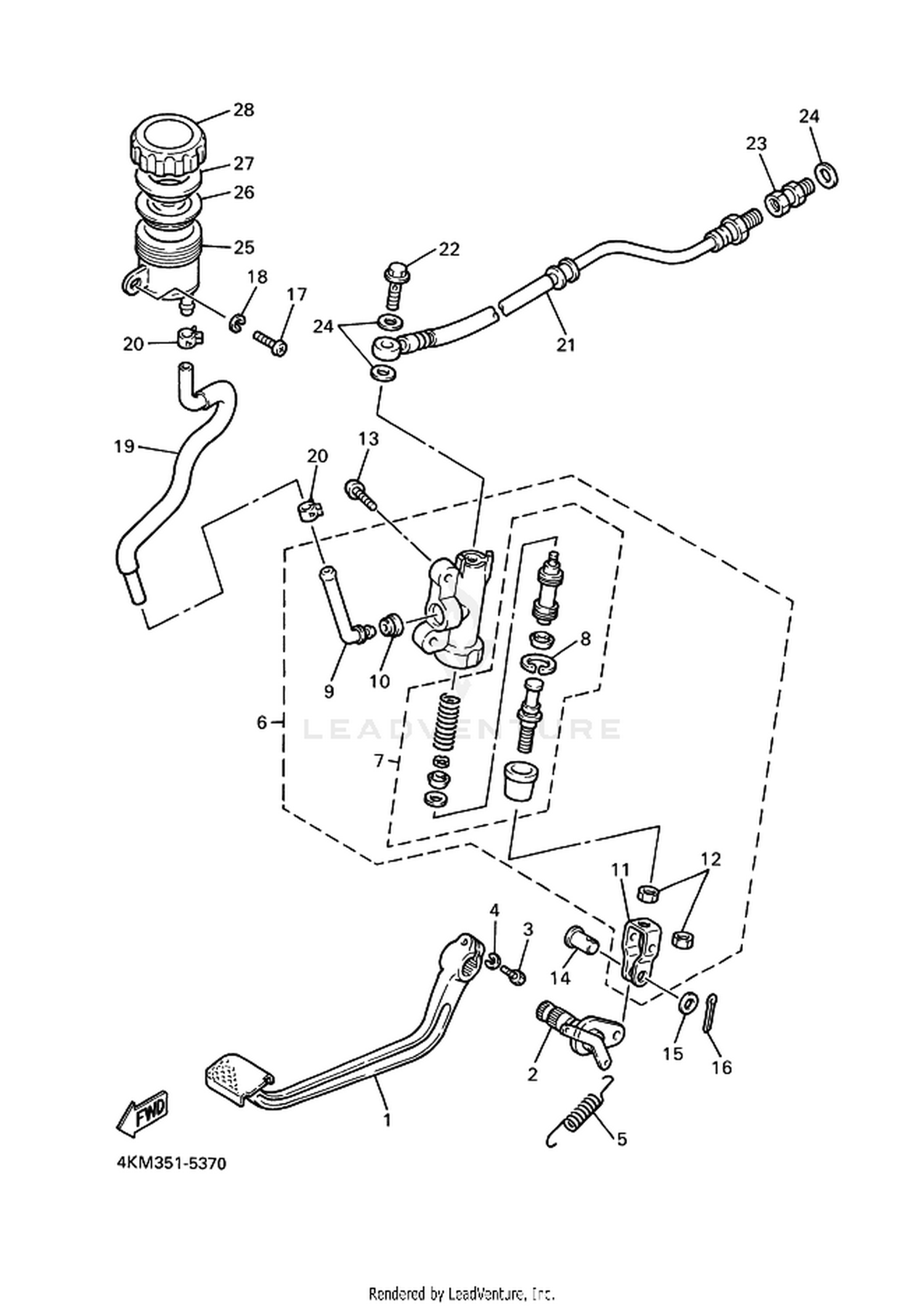 37 REAR MASTER CYLINDER