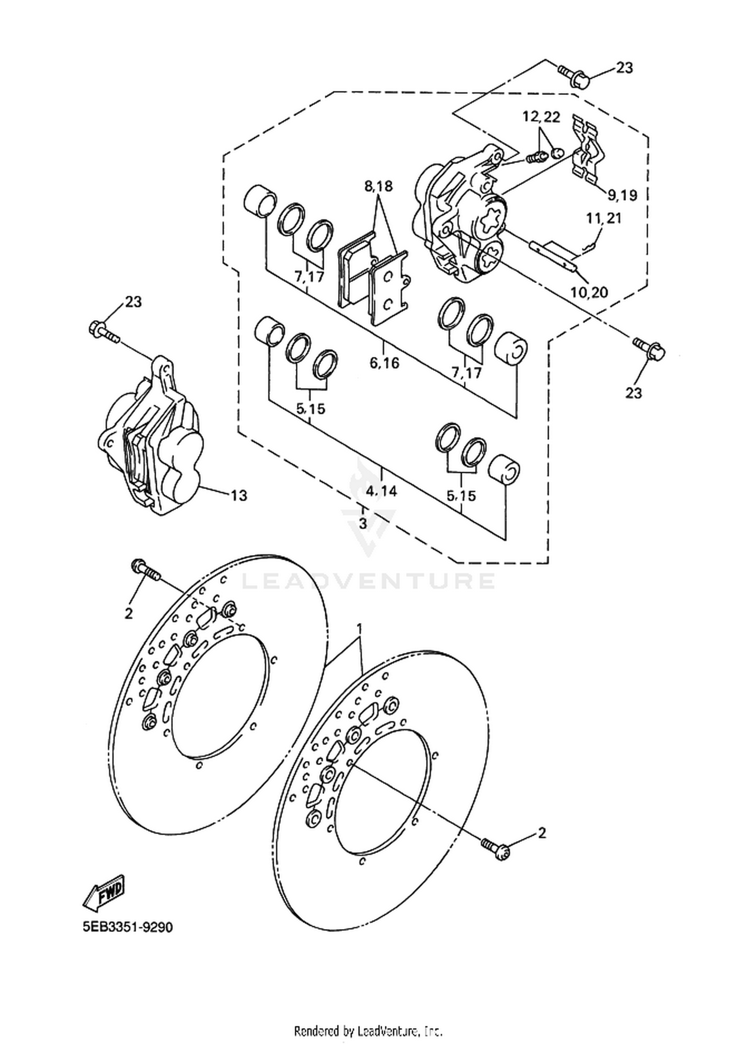 29 FRONT BRAKE CALIPER