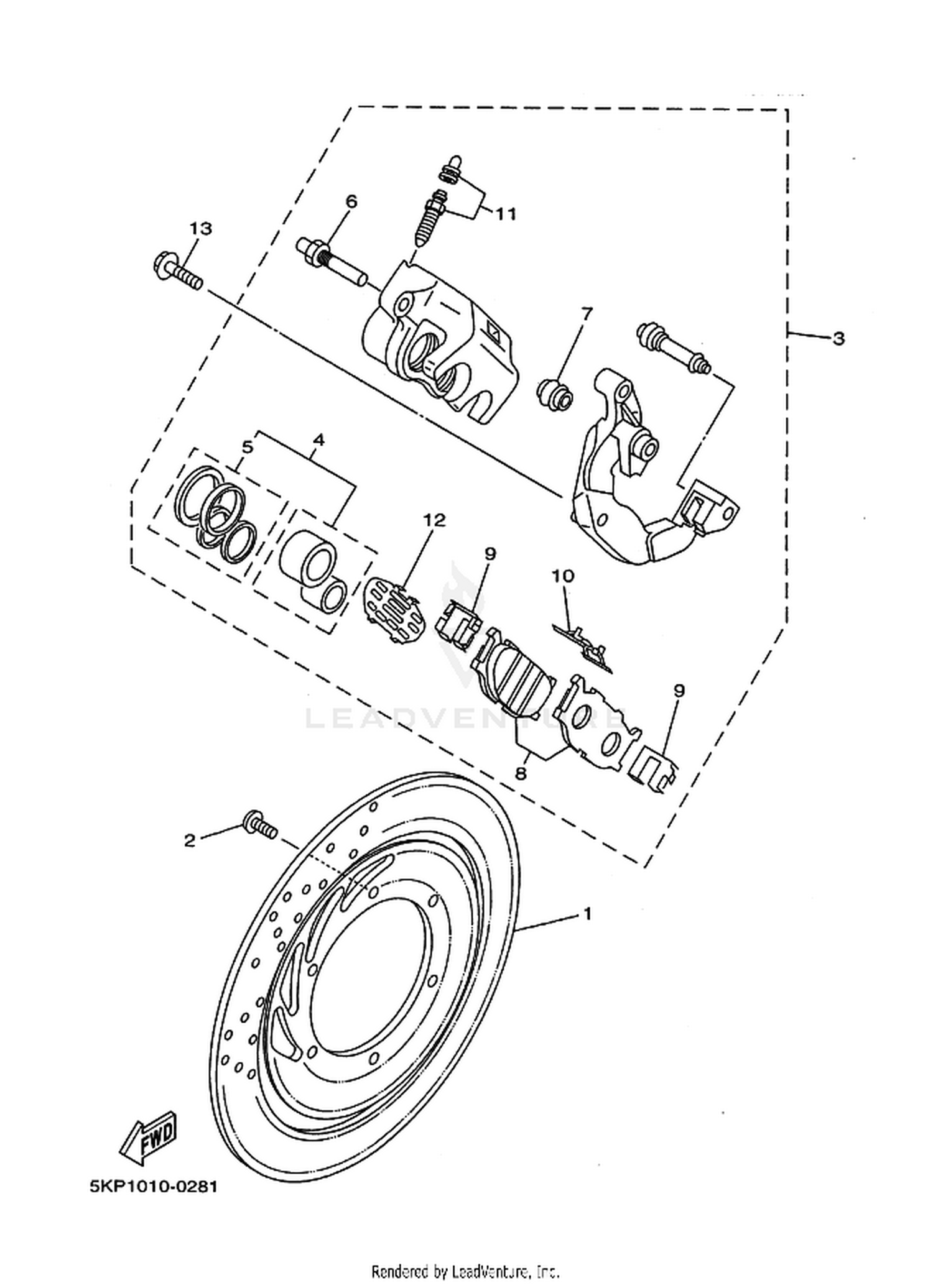 28 FRONT BRAKE CALIPER