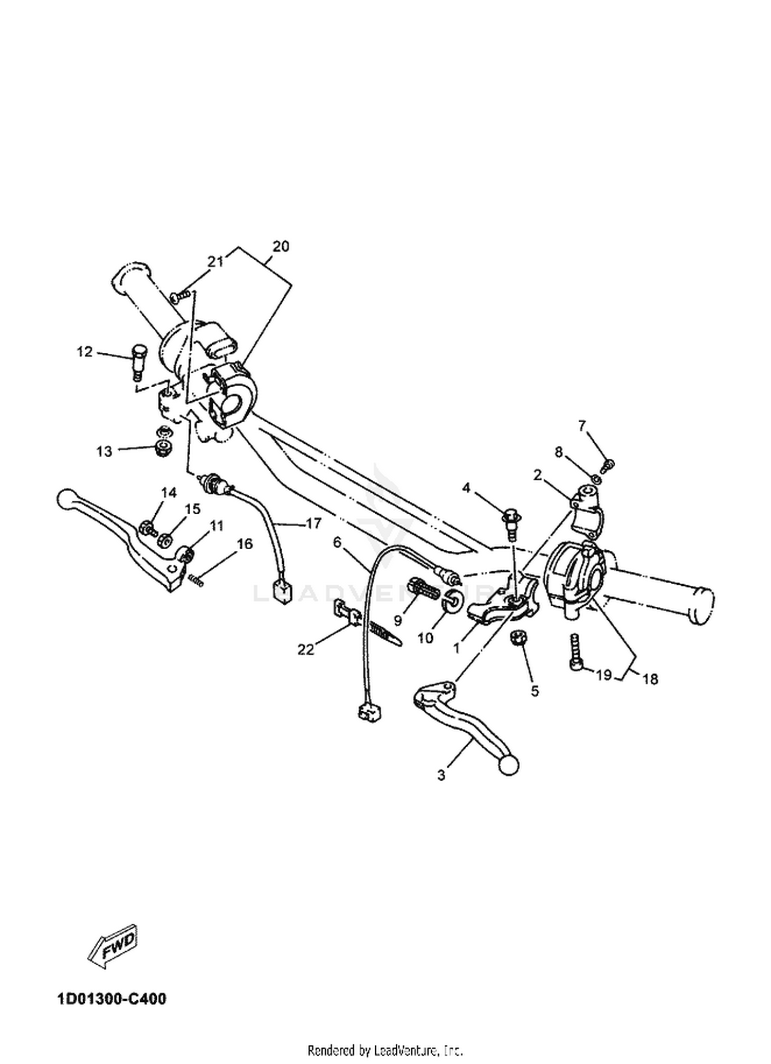 40 HANDLE SWITCH  LEVER