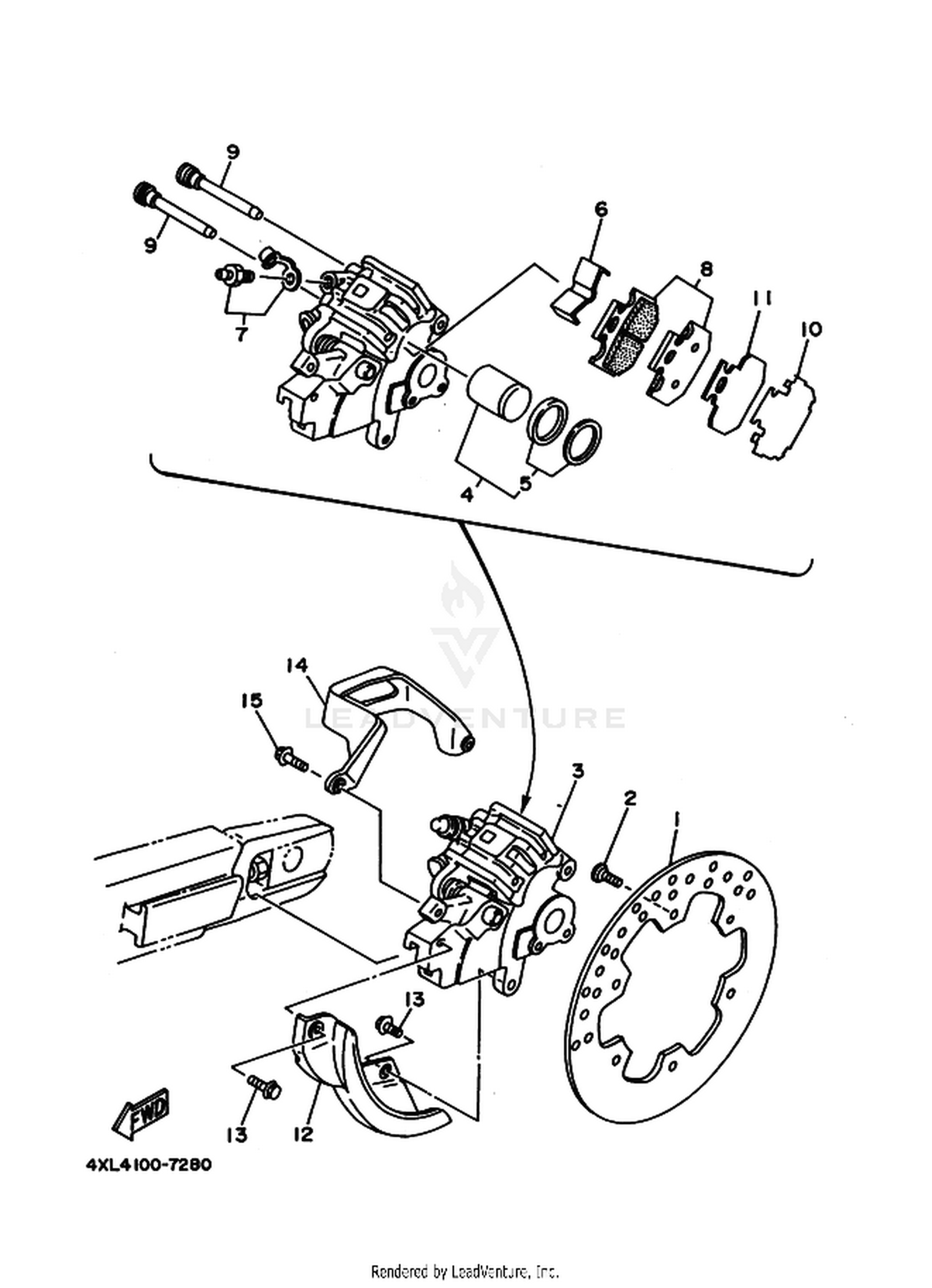 28 REAR BRAKE CALIPER