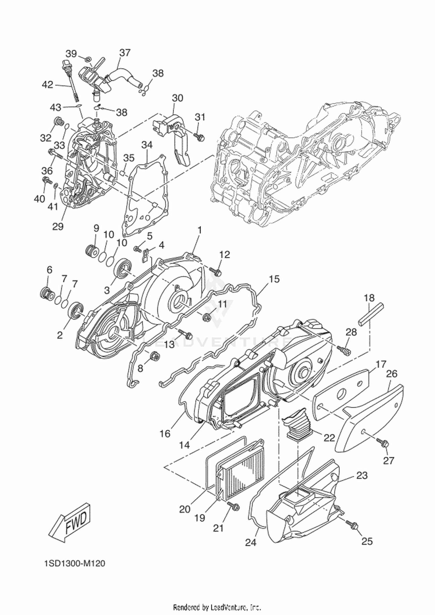 12 CRANKCASE COVER 1