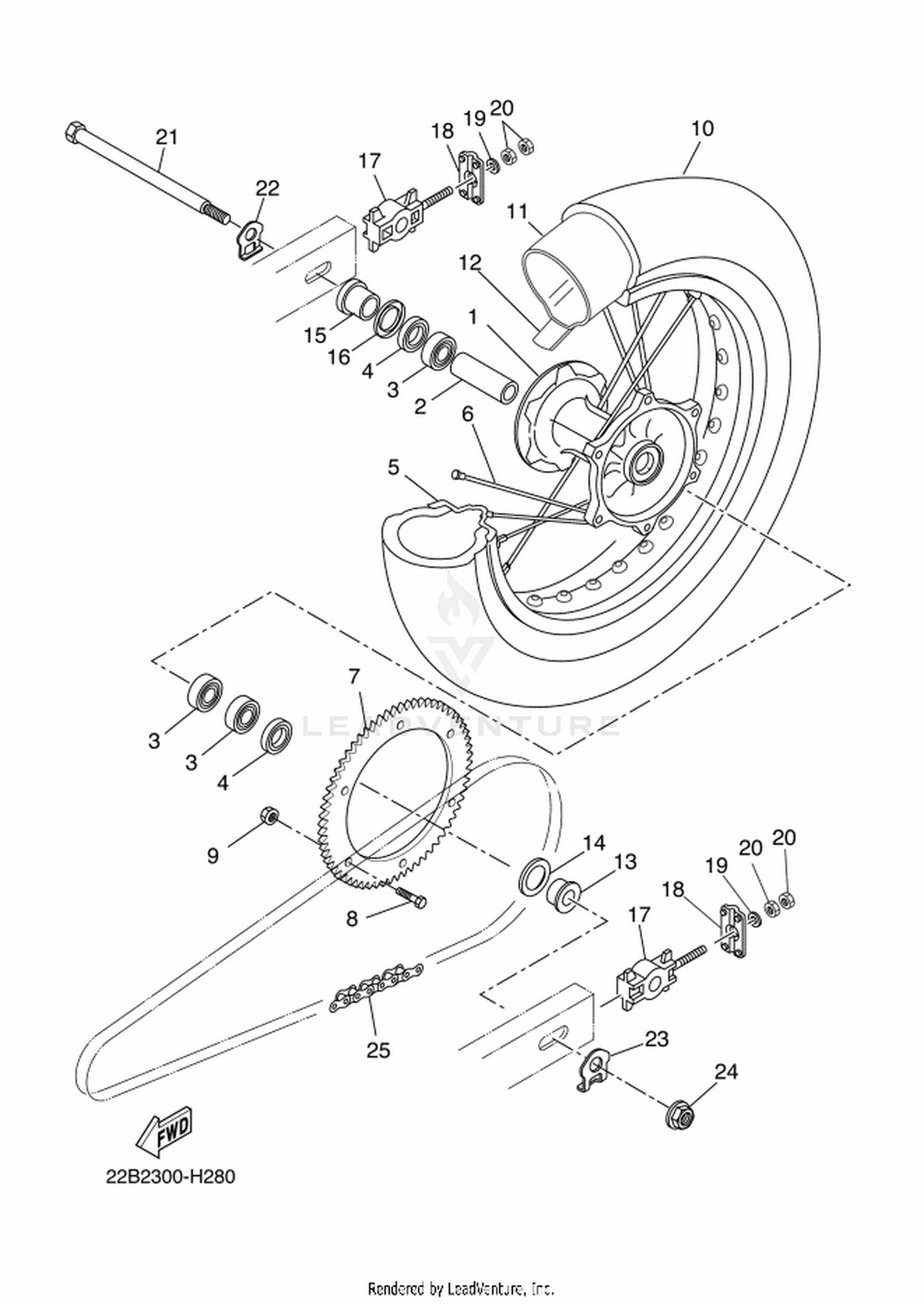 28 REAR WHEEL