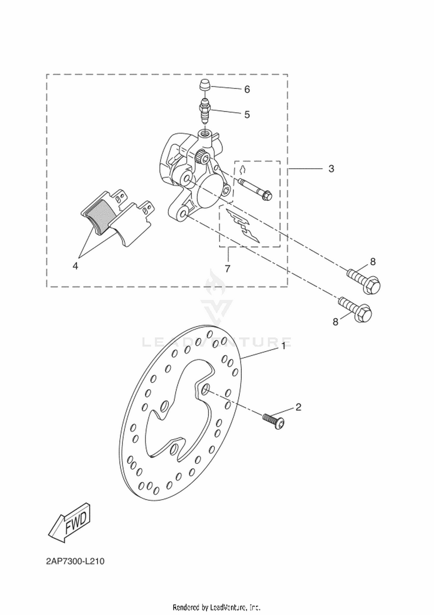 21 FRONT BRAKE CALIPER