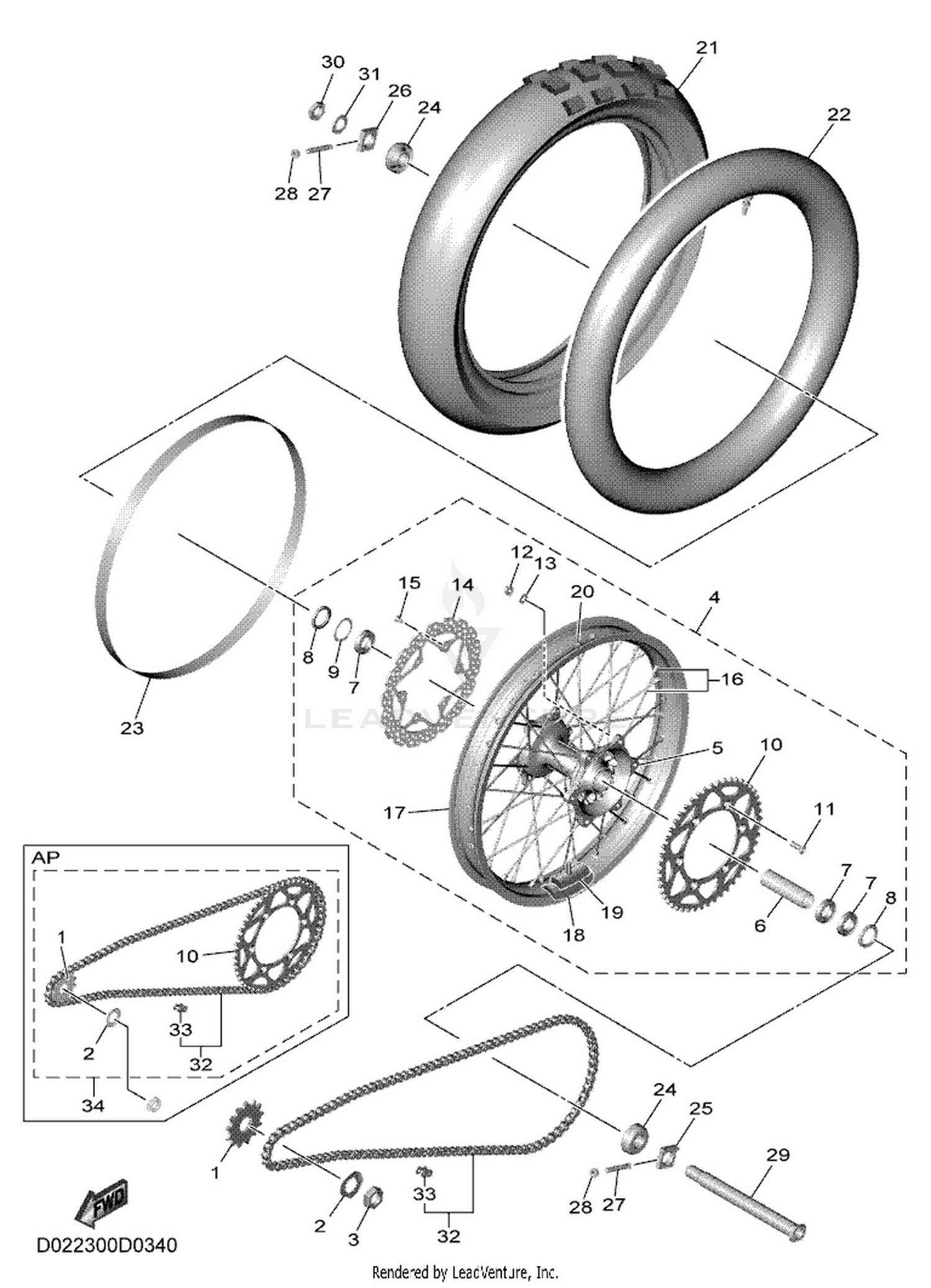 34 REAR WHEEL
