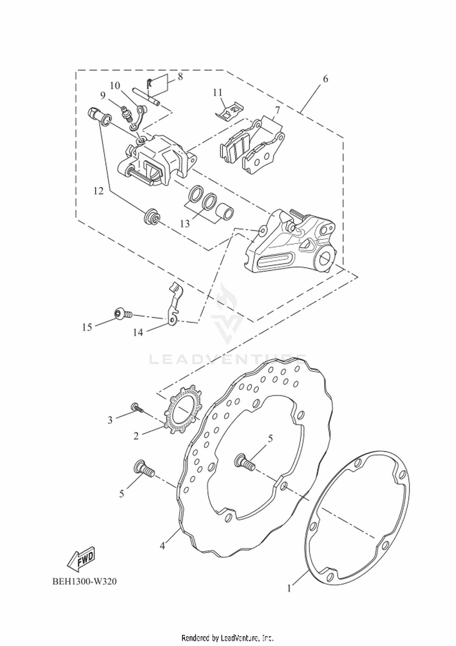 32 REAR BRAKE CALIPER