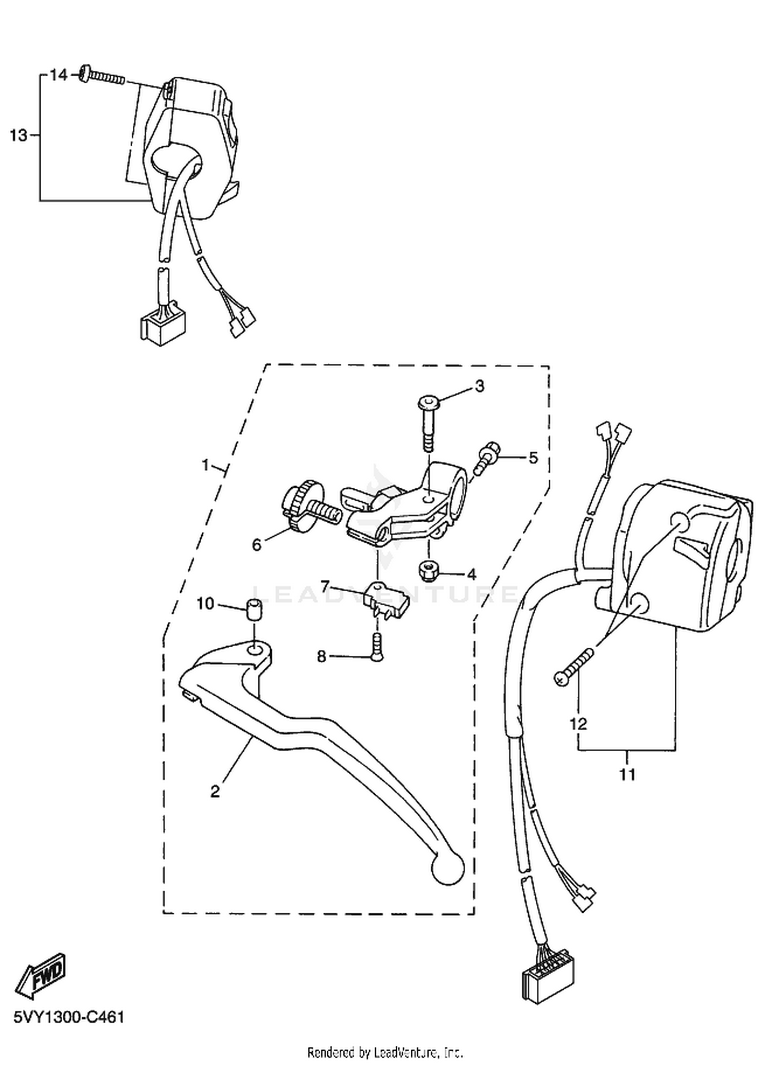 46 HANDLE SWITCH  LEVER