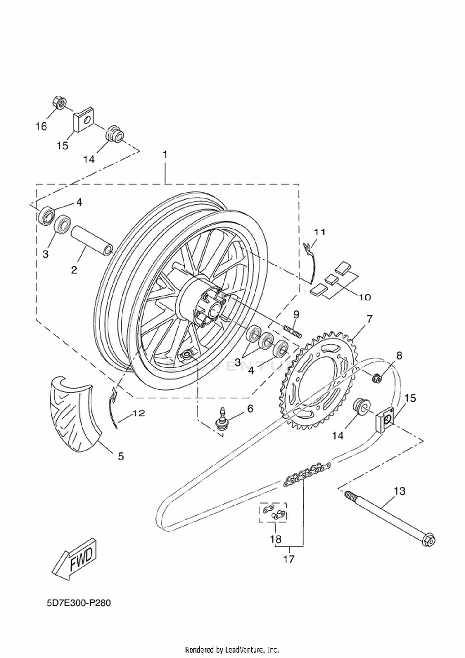 28 REAR WHEEL